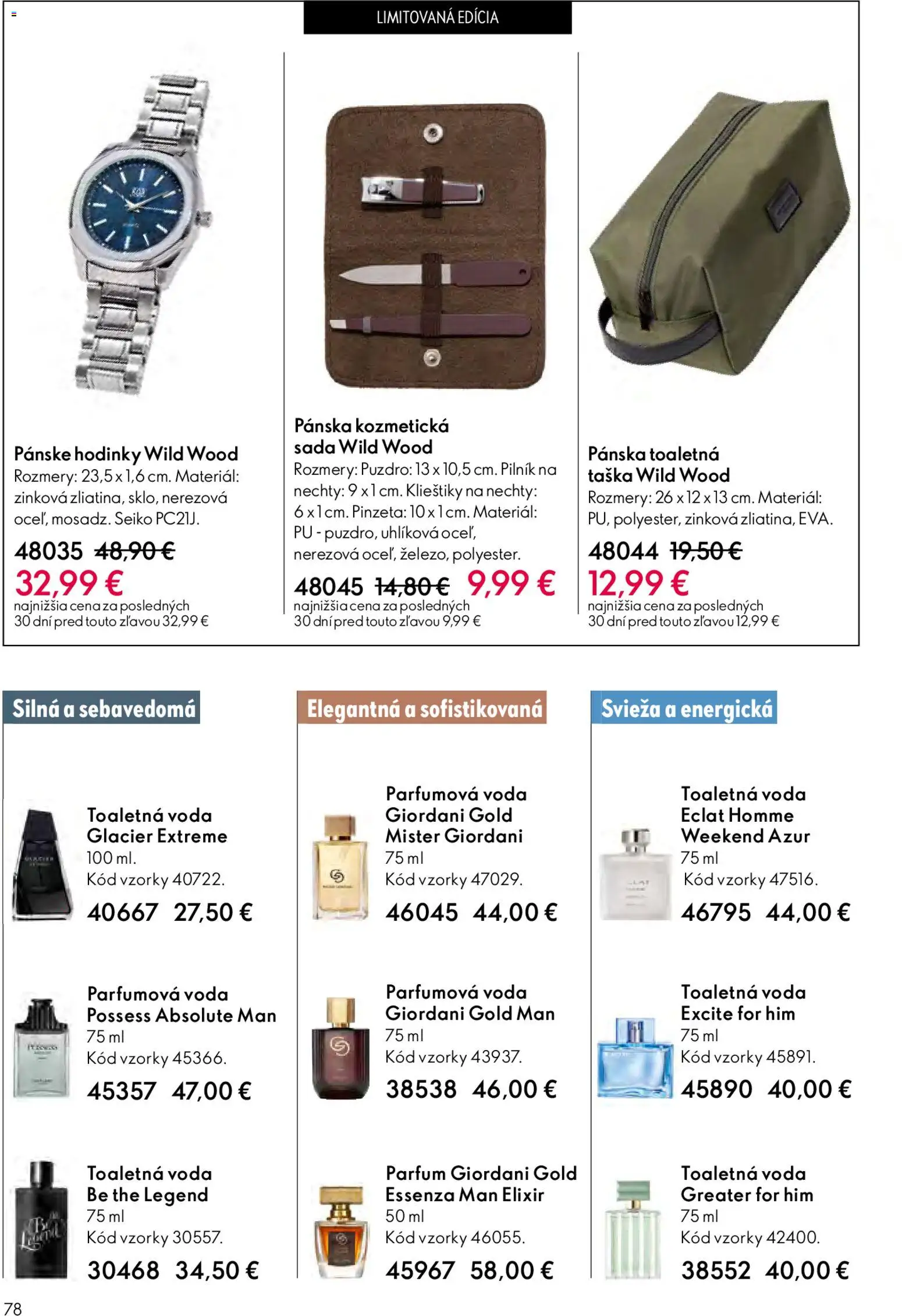 Nové Oriflame akcie – leták je platný od 15.04.2026 | Strana: 78 | Produkty: Pánske hodinky, Hodinky, Voda