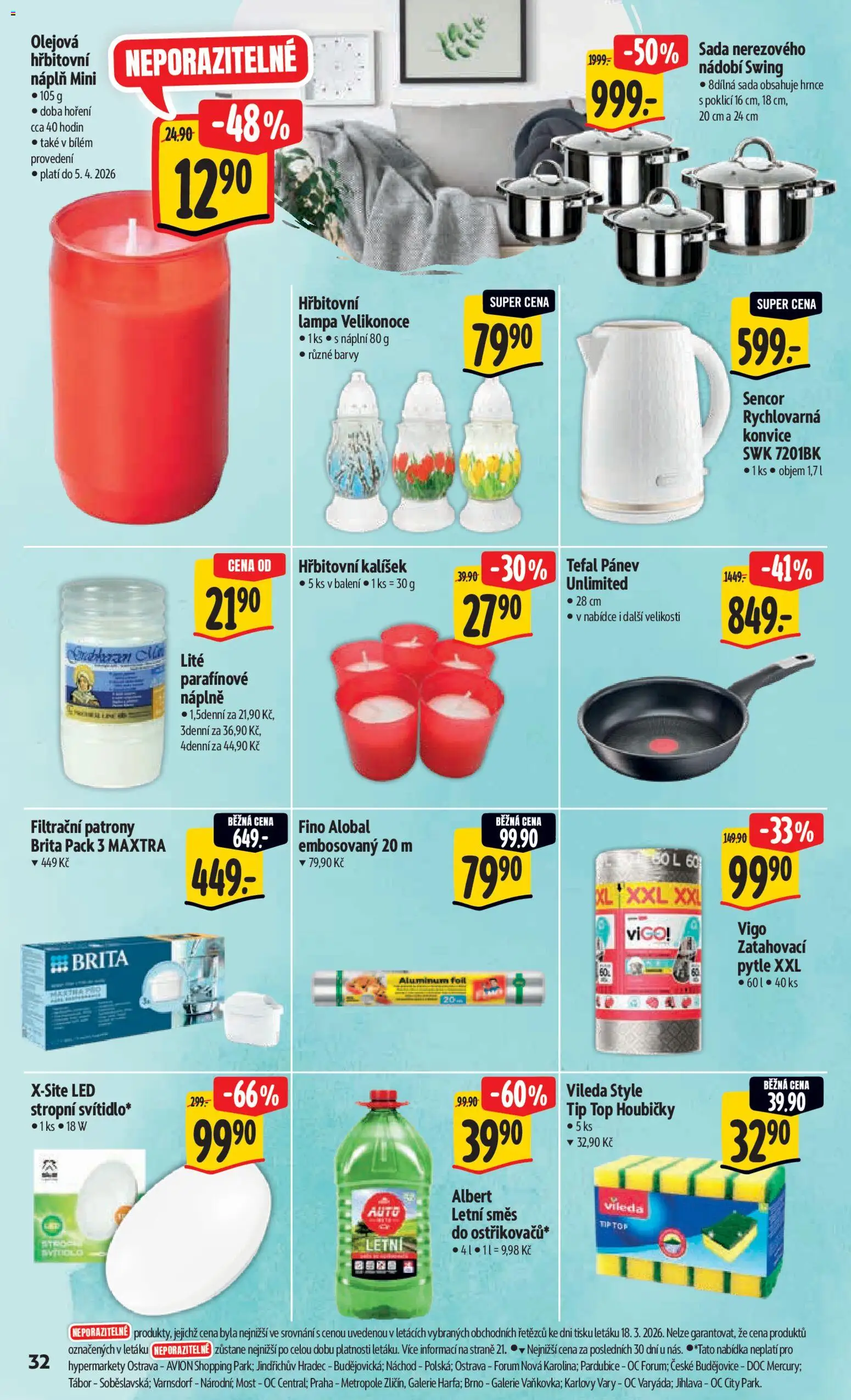 Albert leták - Hypermarket od 25.03.2026 | Strana: 40 | Produkty: Hrnce, Pánev, Konvice, Tefal