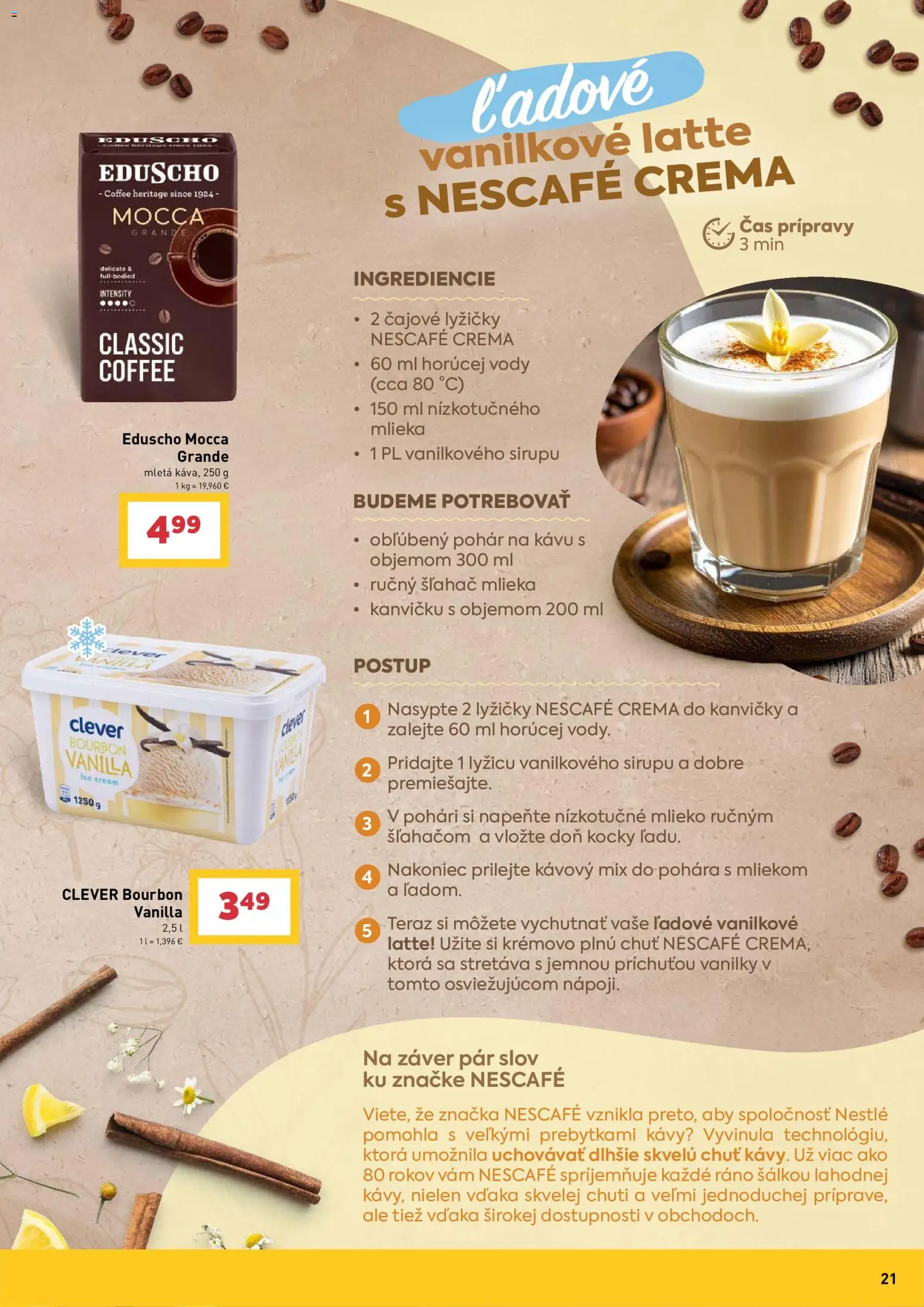 Nové Billa akcie – leták je platný od 29.04.2026 | Strana: 21 | Produkty: Ručný šľahač, Šľahač, Mlieko, Bourbon