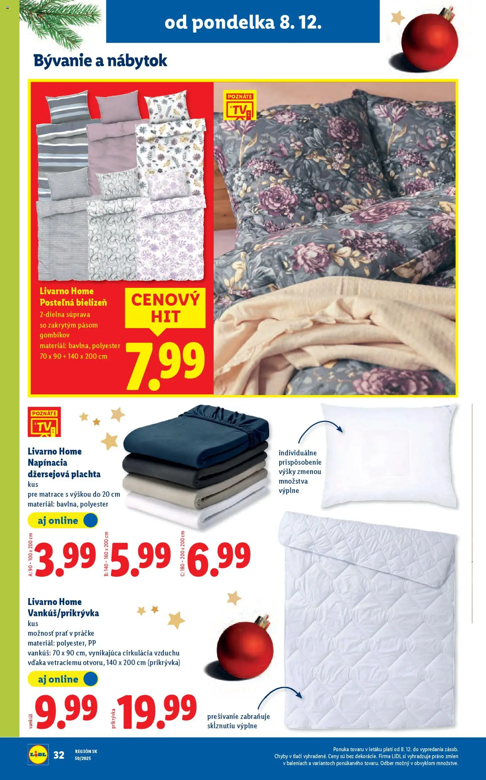 Nové Lidl akcie – leták je platný od 11.12.2025 | Strana: 78 | Produkty: Matrace, Nábytok, Plachta, Vankúš