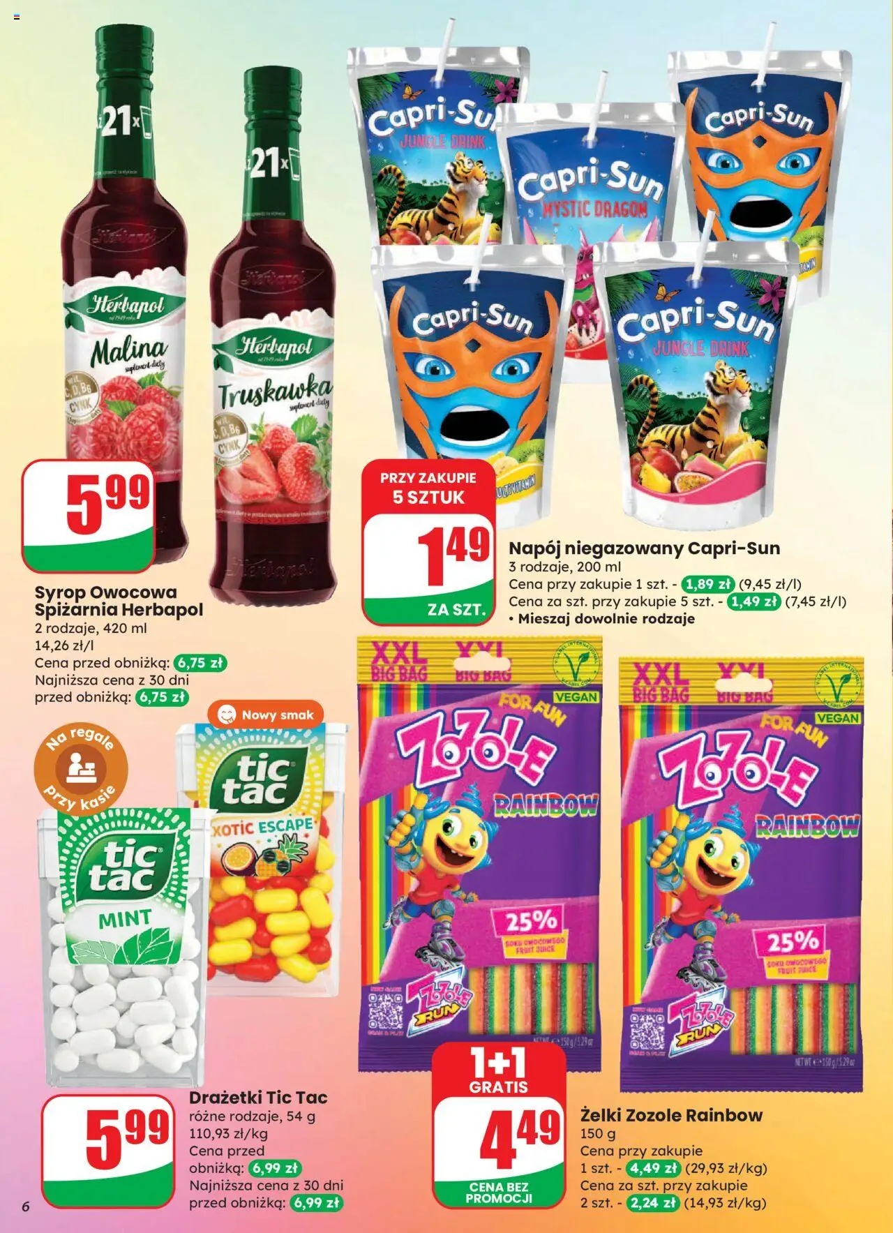 Dino Gazetka od 27.08.2025 | Strona: 6 | Produkty: Syrop, Malina, Żelki