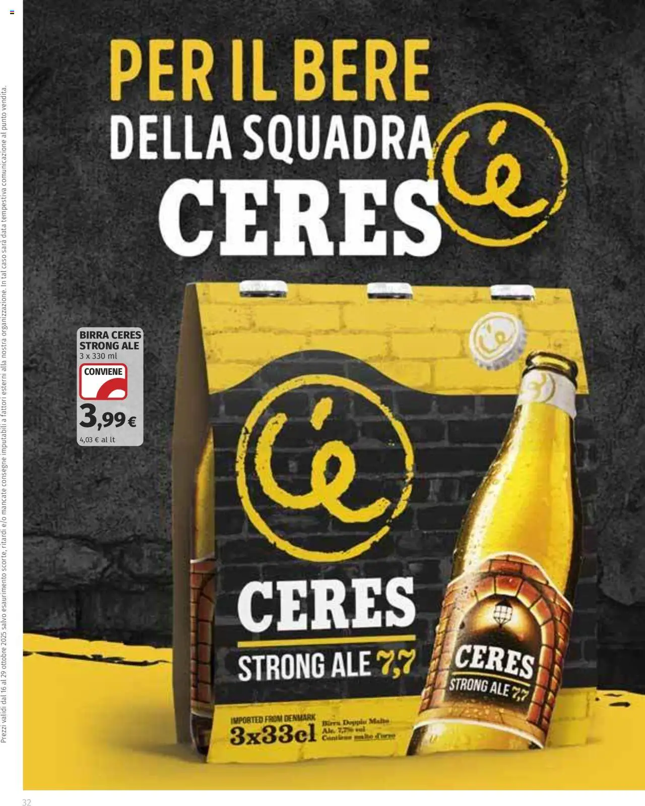 Volantino COOP del 16.10.2025 | Pagina: 32 | Prodotti: Birra, Data, Ceres