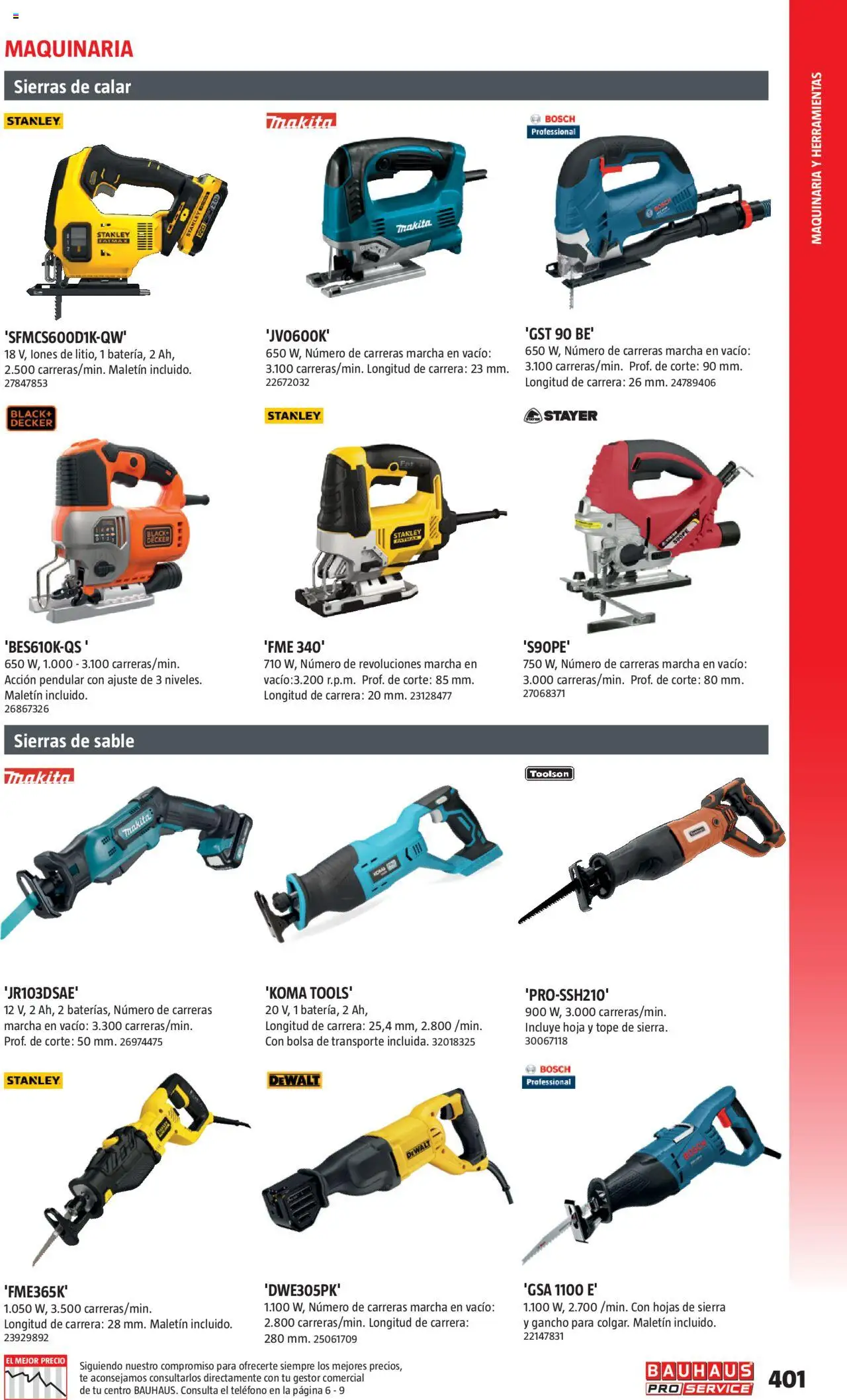 Bauhaus - ProService  │ válido desde el 24.02.2025 | Página: 401 | Productos: Té, Teléfono, Bolsa