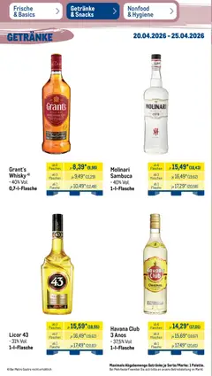 Metro Prospekt 	 ab 20.04.2026 gültig | Seite: 32 | Produkte: Havana club, Whisky, Sambuca