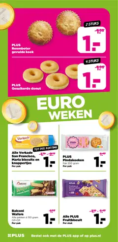 PLUS Roomboter gevulde koek, Butter filled cookie, 2 pieces - Voorbeeld van een folder van Plus, geldig van 15.04.2026 | Pagina: 9 | Producten: Roomboter, Fruit