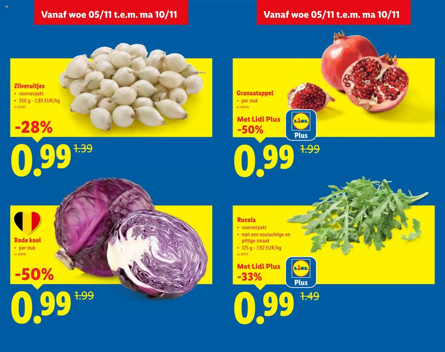 {H1} | Pagina: 3 | Producten: Granaatappel, Kool, Rucola