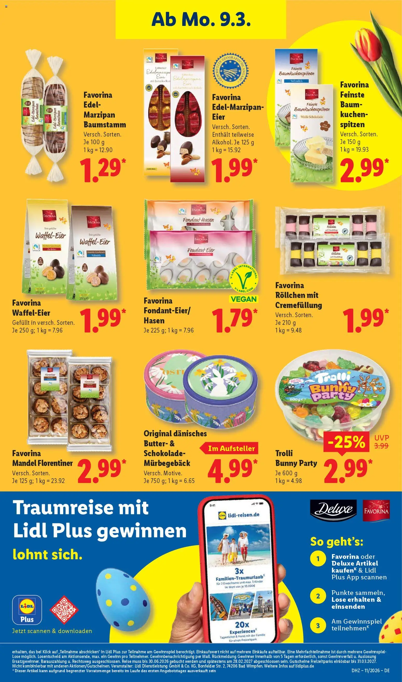 Lidl Prospekt – gültig ab 09.03.2026 | Seite: 17 | Produkte: Butter, Eier, Bad, Kuchen