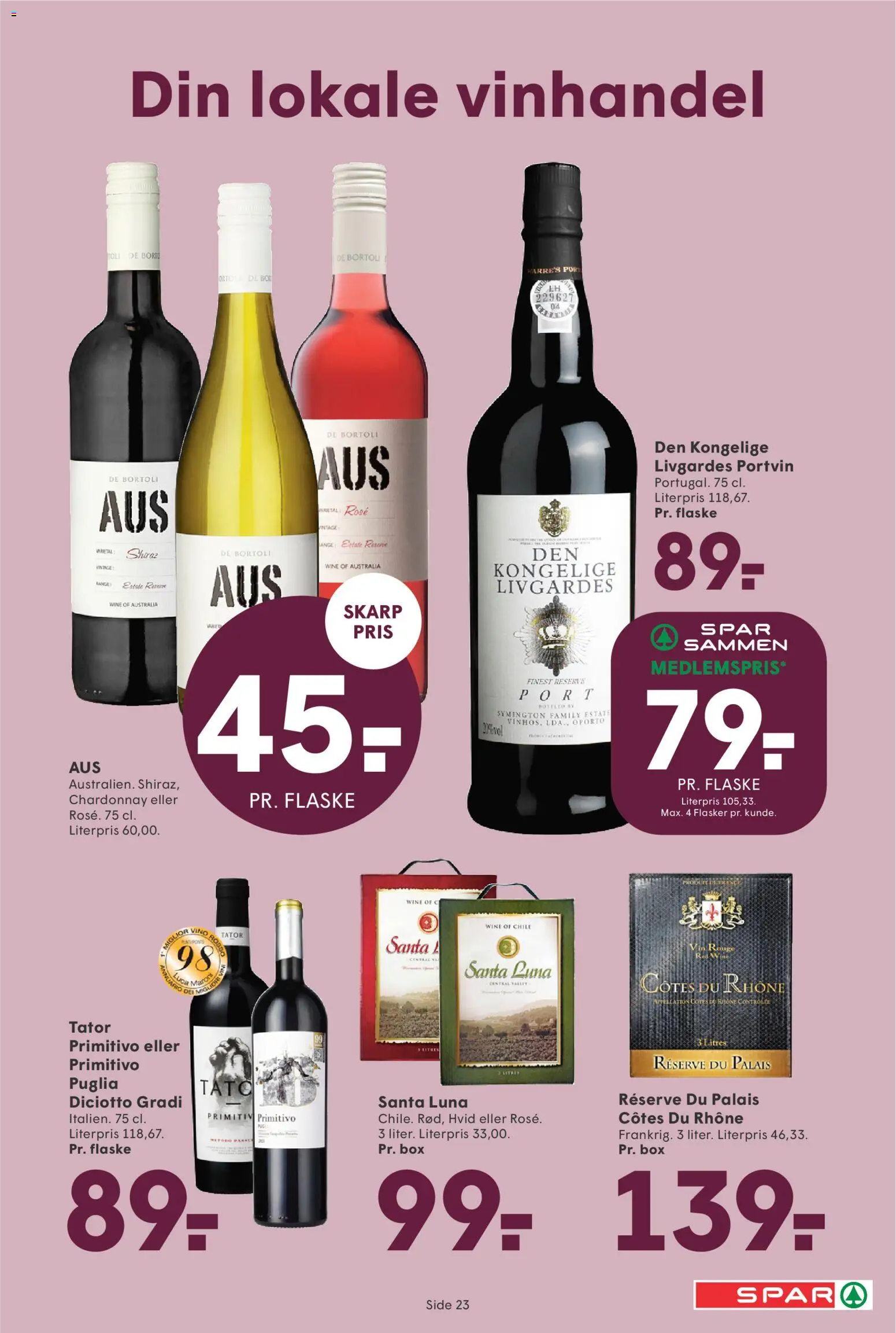 Spar tilbudsavis – gyldig fra 05.12.2025 | Side: 27 | Produkter: Vin