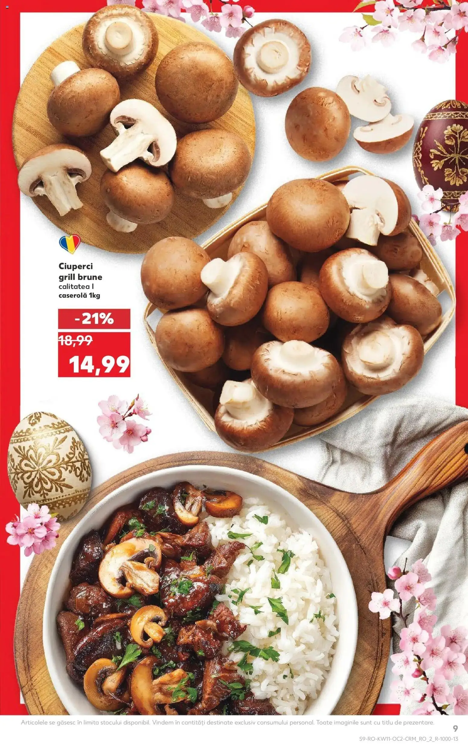 Noul catalog Kaufland – valabil de la 11.03.2026 | Pagină: 9 | Produse: Grill, Ciuperci