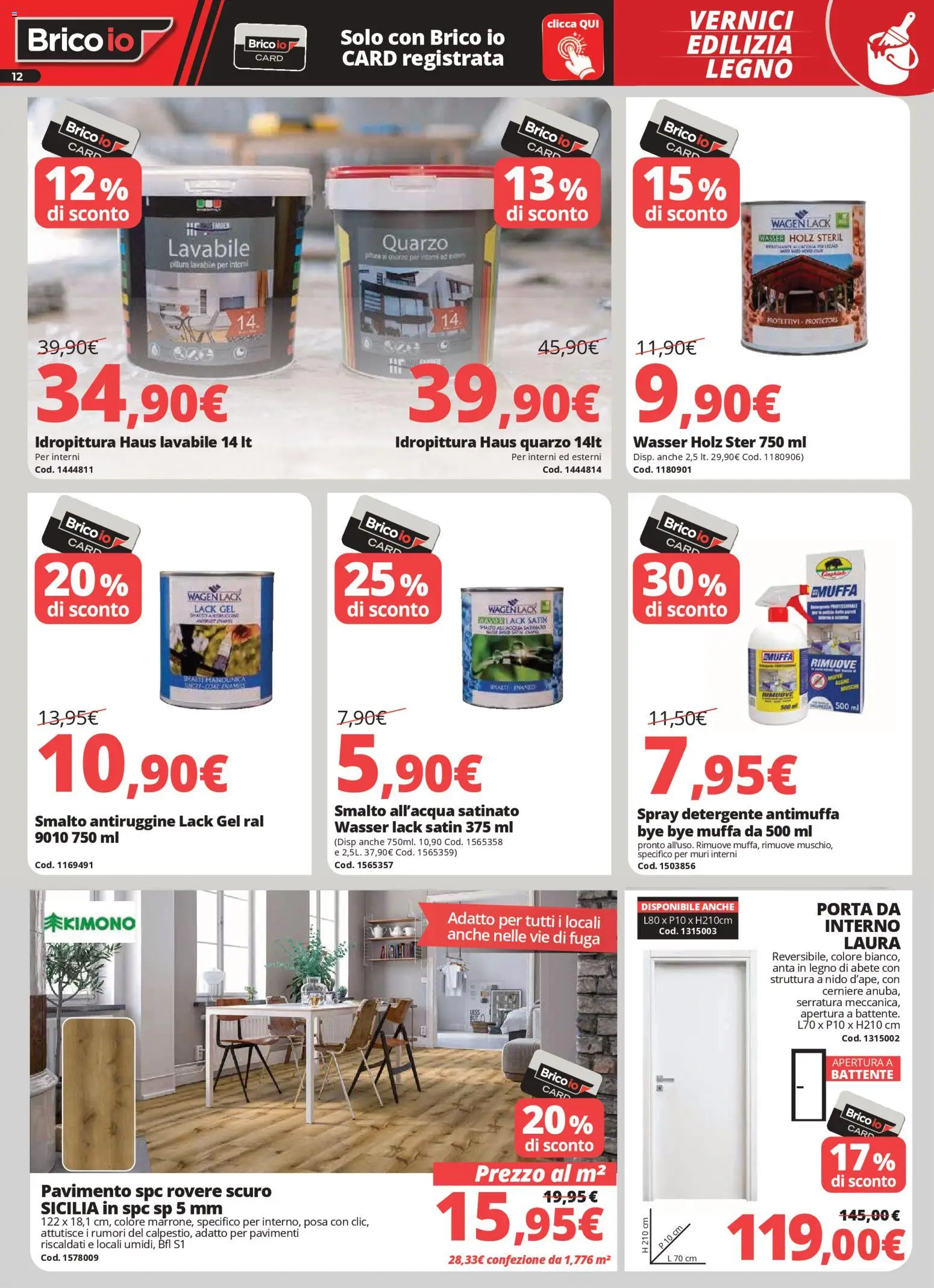 Volantino Brico io del 02.04.2026 | Pagina: 12 | Prodotti: Detergente, Pavimento, Pittura
