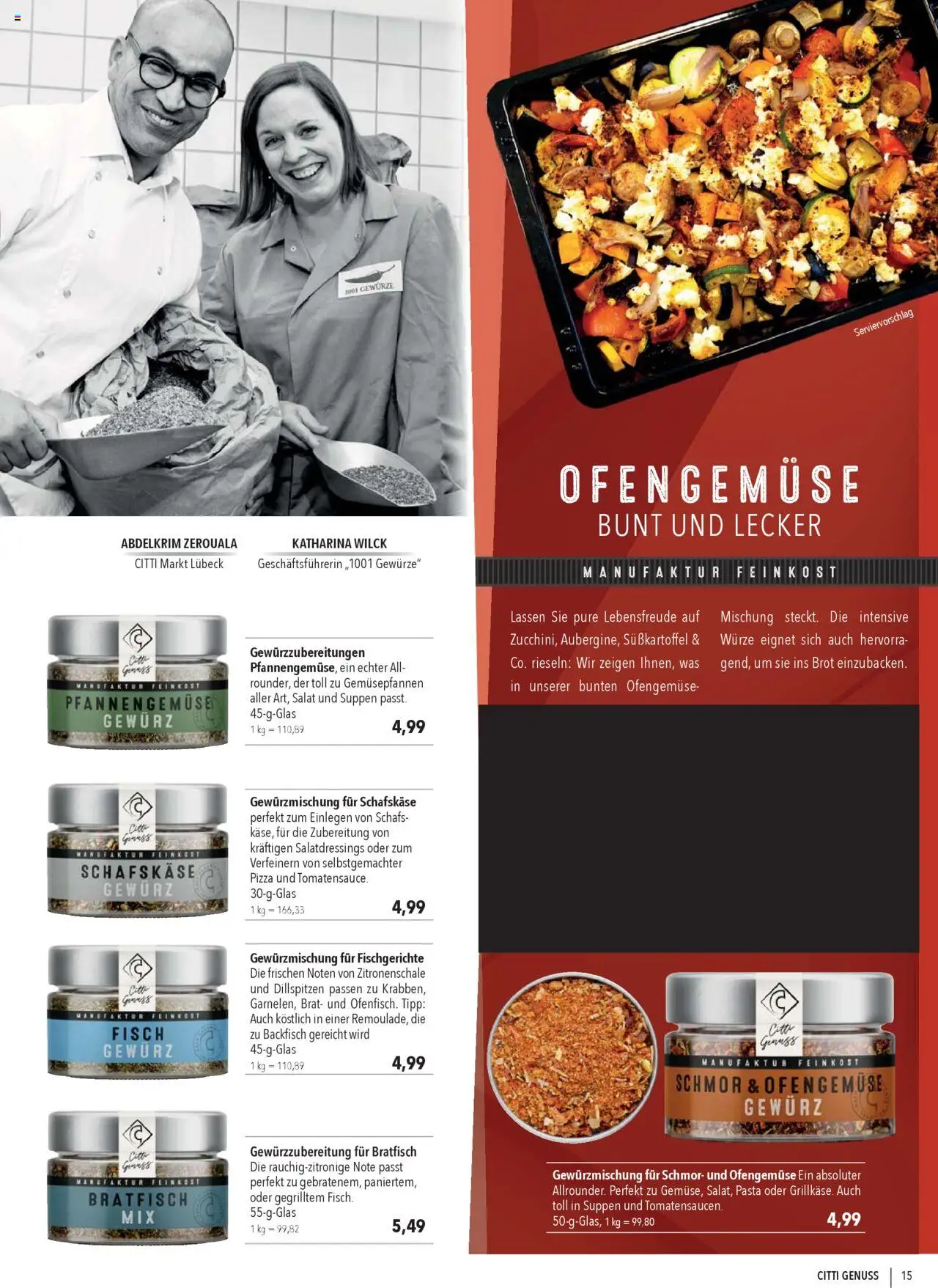 CITTI Markt  CITTI Genuss – gültig ab 15.10.2025 | Seite: 15 | Produkte: Fisch, Pasta, Brot, Pizza