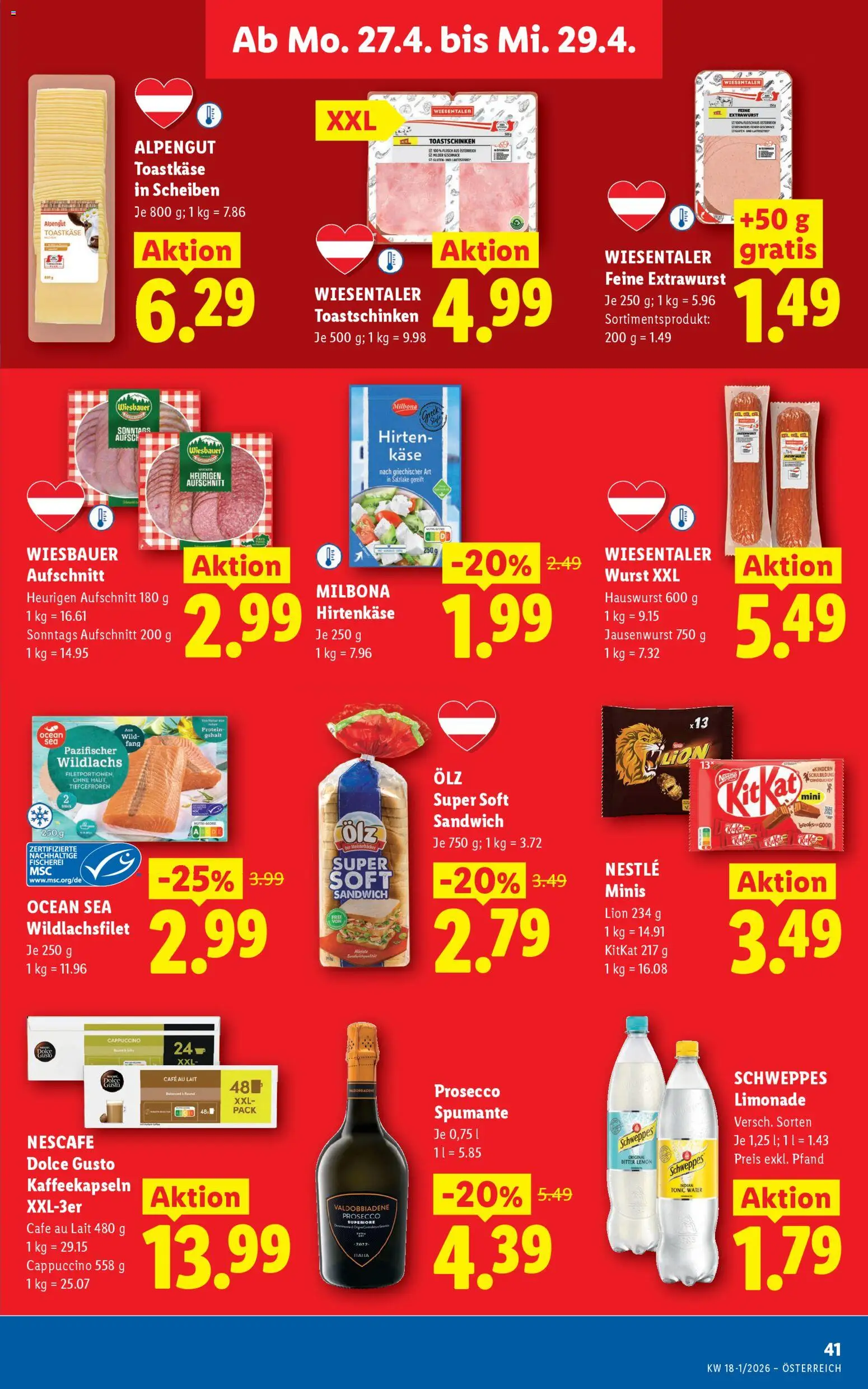 Lidl Flugblatt - Eisenstadt, Ebenfurth, Mattersburg gültig ab 23.04.2026 | Seite: 46 | Produkte: Wurst, Käse