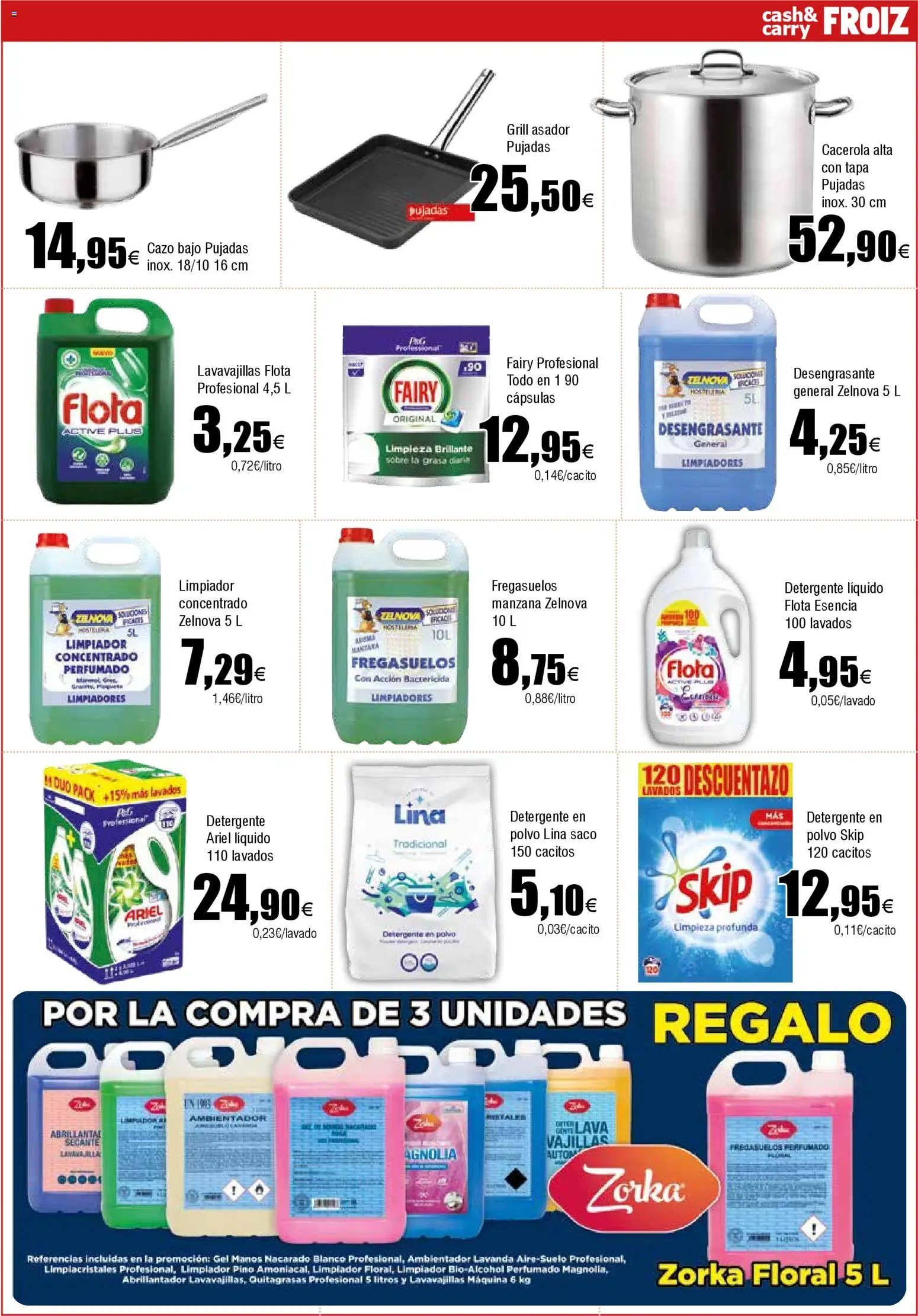 Froiz - Folleto Cash │ válido desde el 11.02.2026 | Página: 13 | Productos: Limpiacristales, Detergente, General, Lavavajillas
