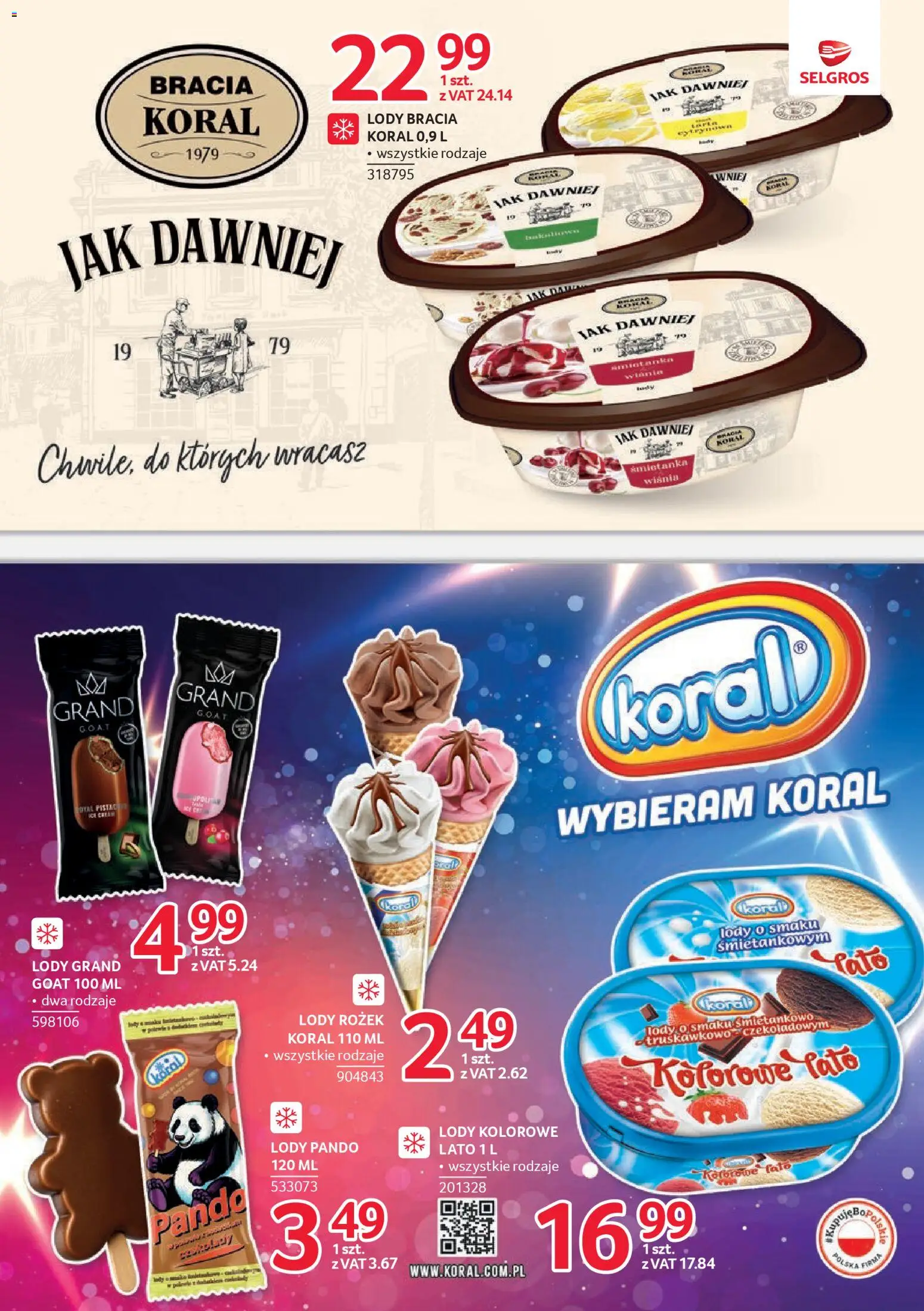 Selgros cash&carry - Markowe Produkty od 09.04.2026 | Strona: 9 | Produkty: Lody