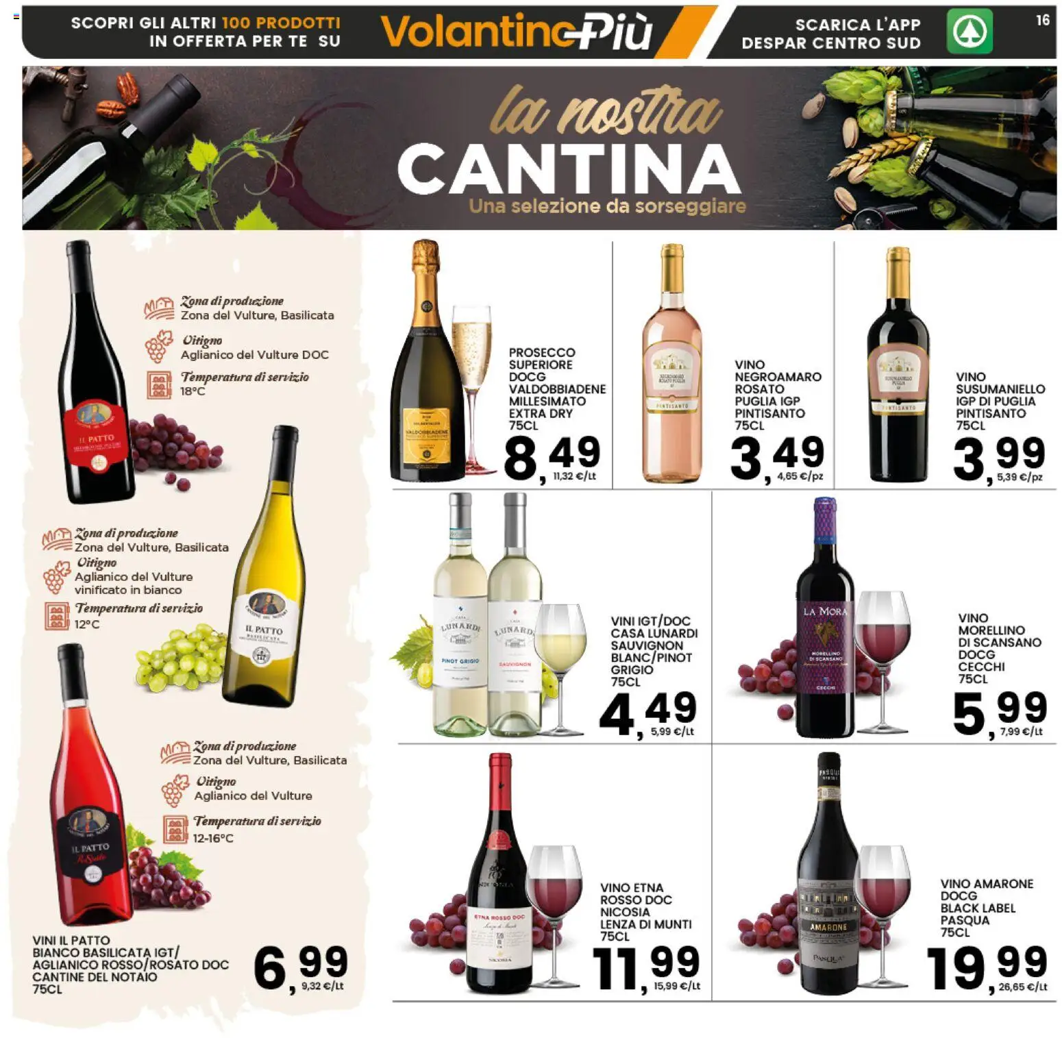 Volantino Interspar del 17.11.2025 | Pagina: 16 | Prodotti: Tè, Prosecco, Vino