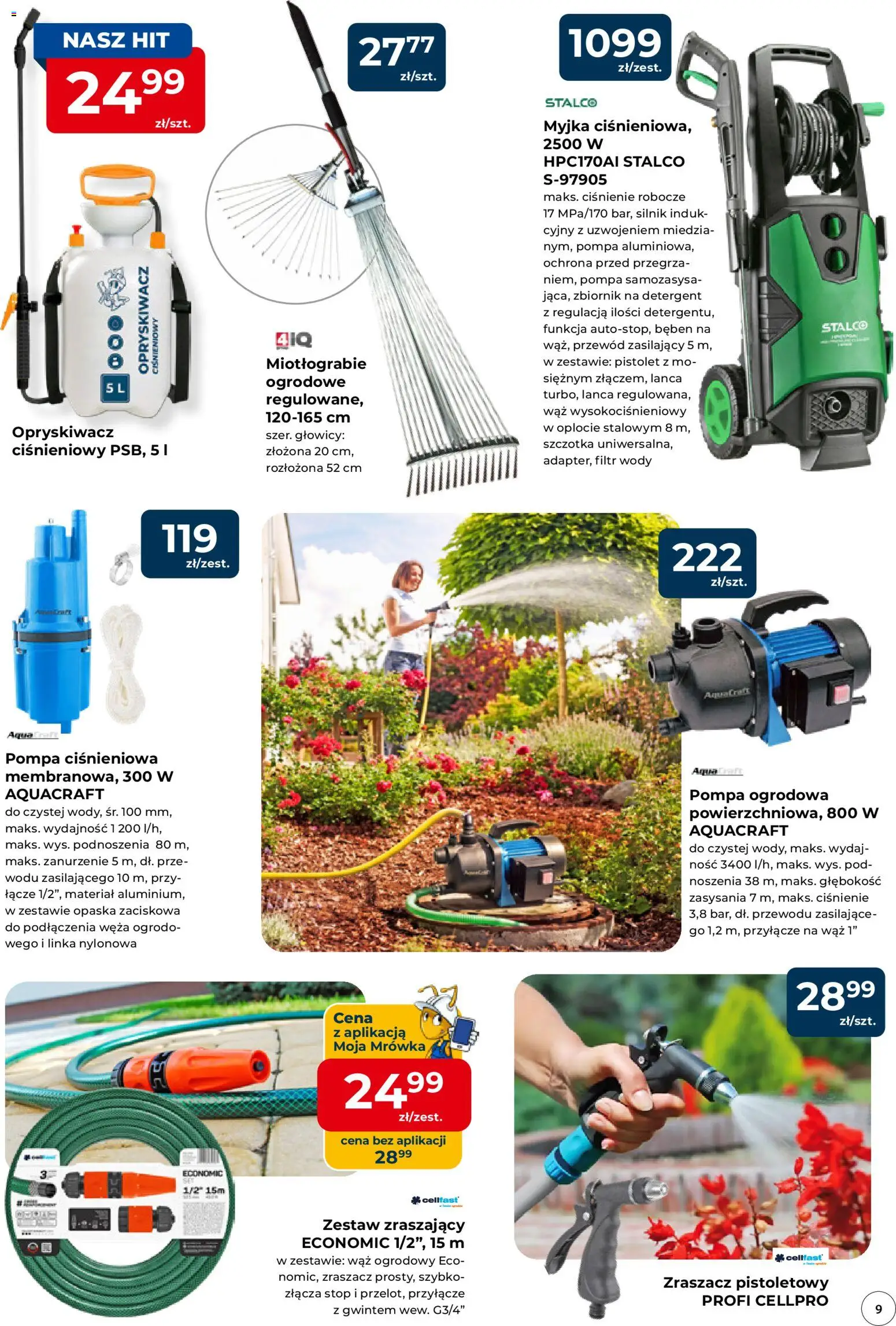 Mrówka gazetka - Elbląg od 23.04.2026 | Strona: 9 | Produkty: Wąż ogrodowy, Opryskiwacz, Szczotka, Detergent