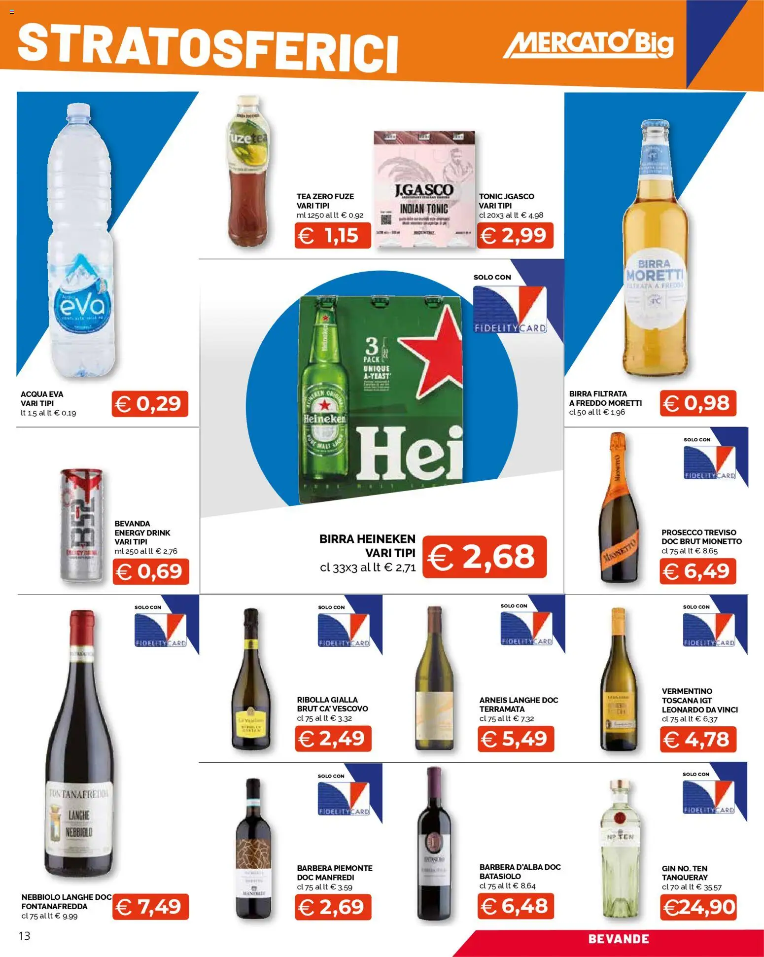 Volantino Mercatò del 20.11.2025 | Pagina: 13 | Prodotti: Birra, Prosecco, Acqua, Heineken