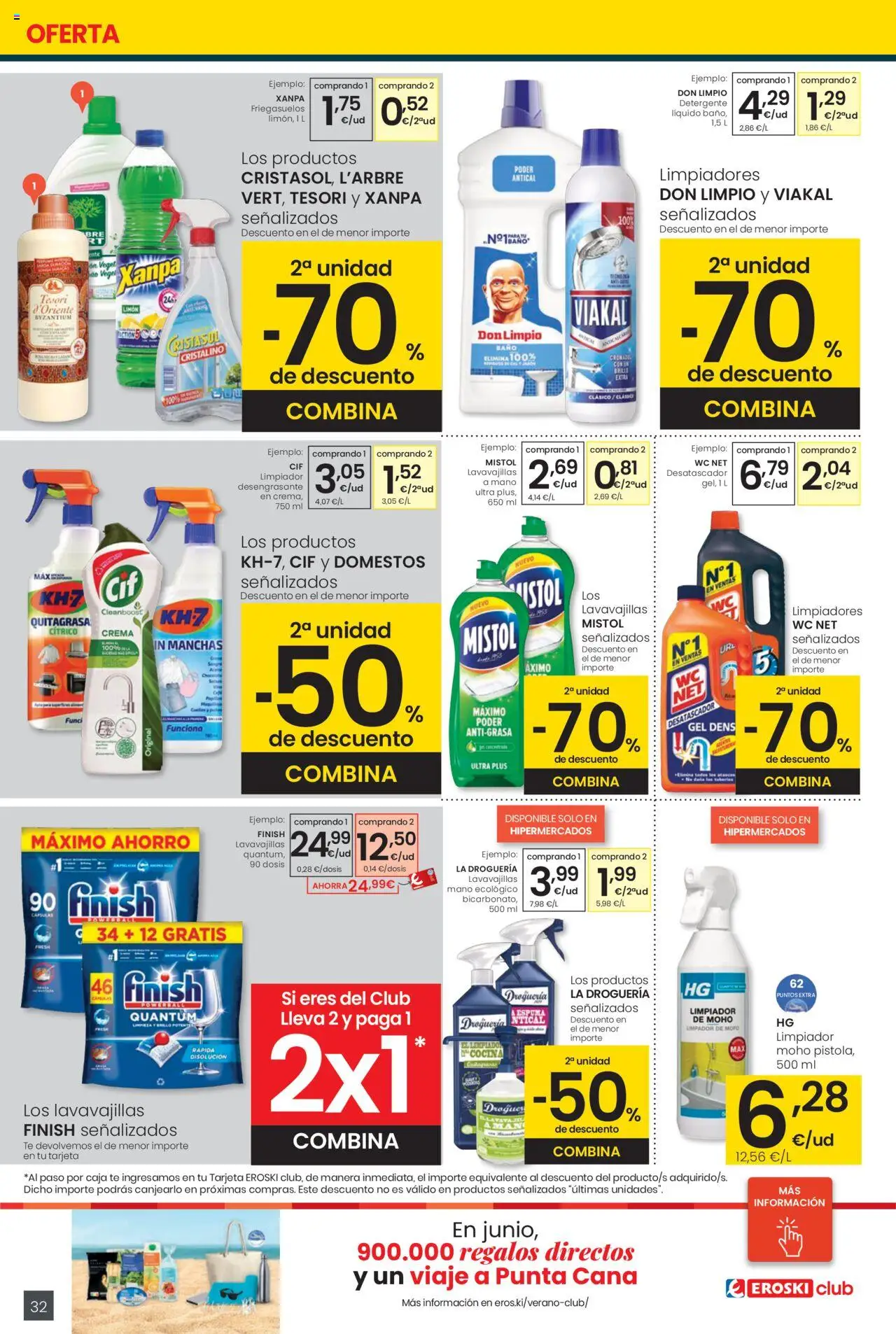 Eroski folleto │ válido desde el 29.05.2025 | Página: 32 | Productos: Detergente, Té, Detergente líquido, Caja