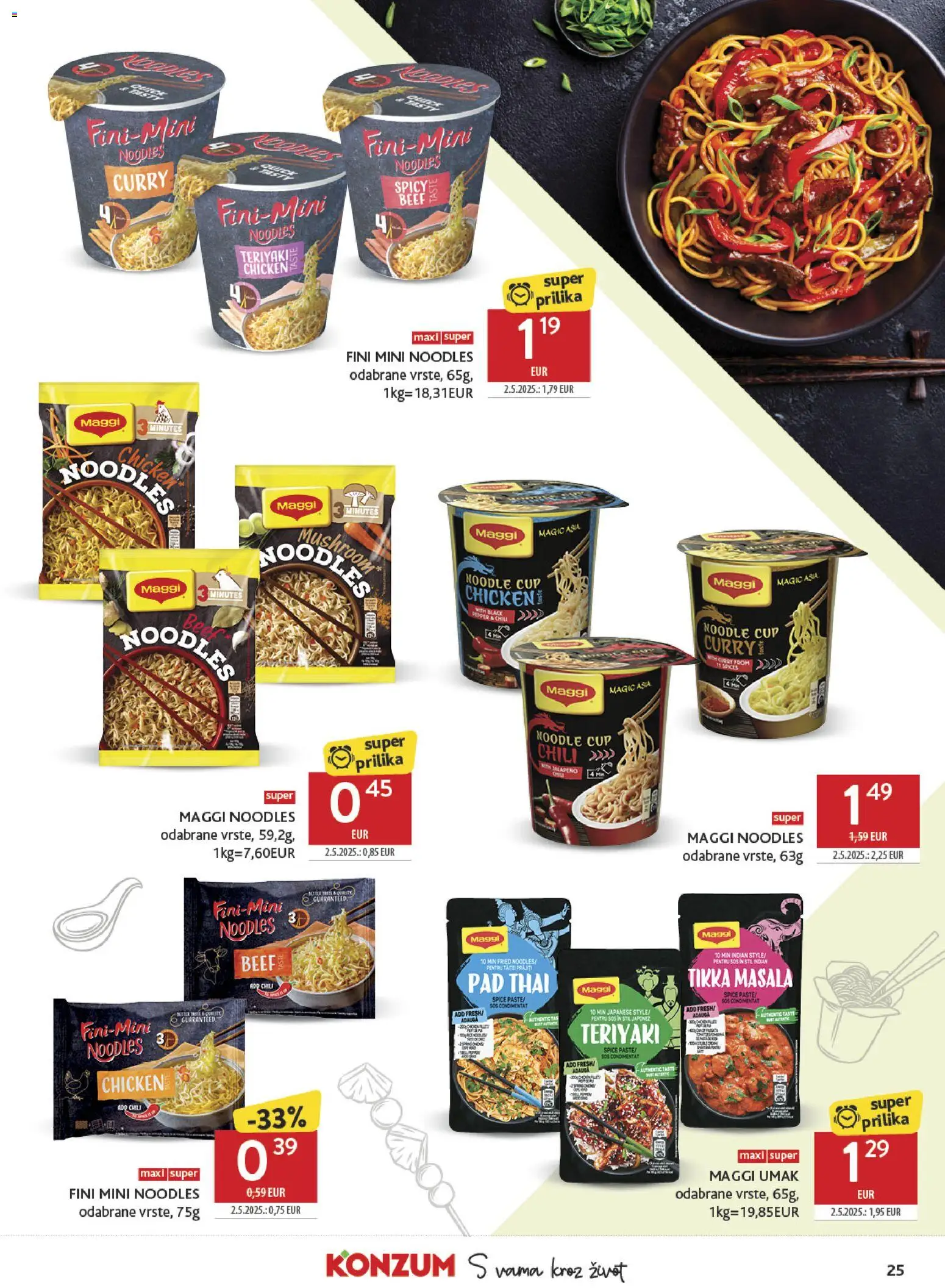 Konzum HR akciós ujság - amely érvényes a következő dátumtól: 04.03.2026 | Oldal: 25 | Termékek: Chili, Maggi