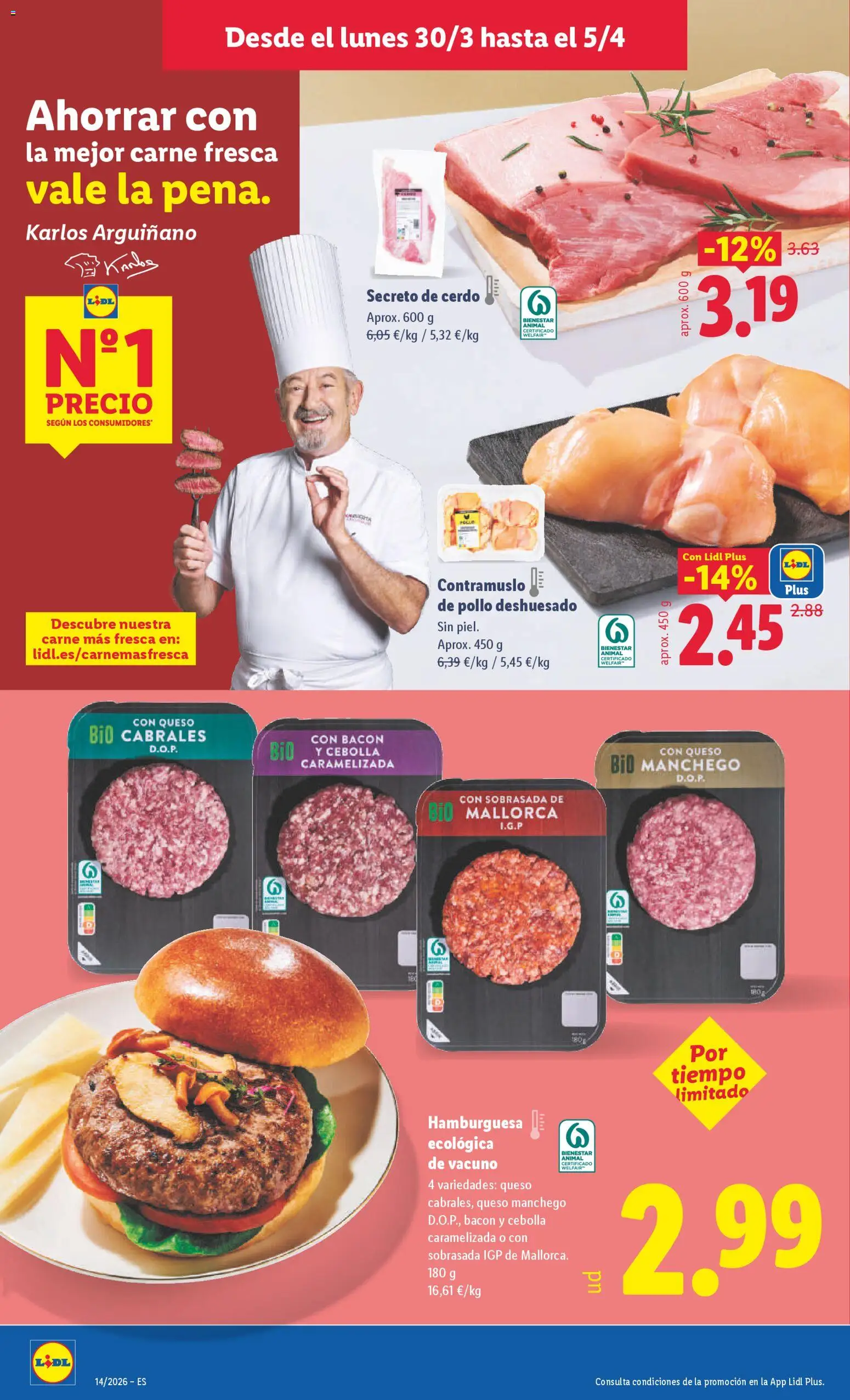 Lidl folleto │ válido desde el 30.03.2026 | Página: 8 | Productos: Queso, Cerdo, Παγωμένο τσάι, Σοκολατούχο γάλα