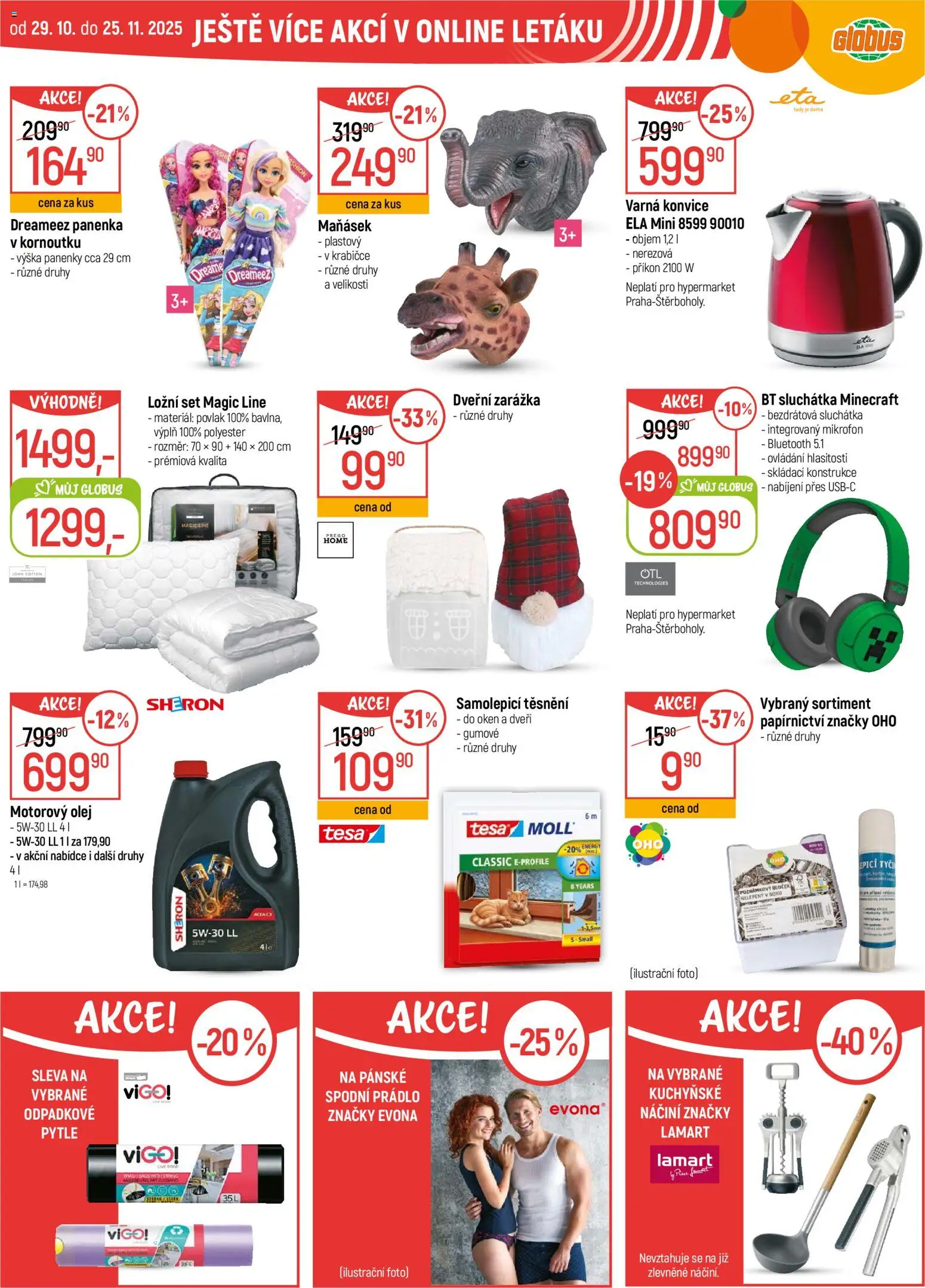 Globus leták - Ostrava od 05.11.2025 | Strana: 45 | Produkty: Spodní prádlo, Mikrofon, Bezdrátová sluchátka, Dveřní zarážka