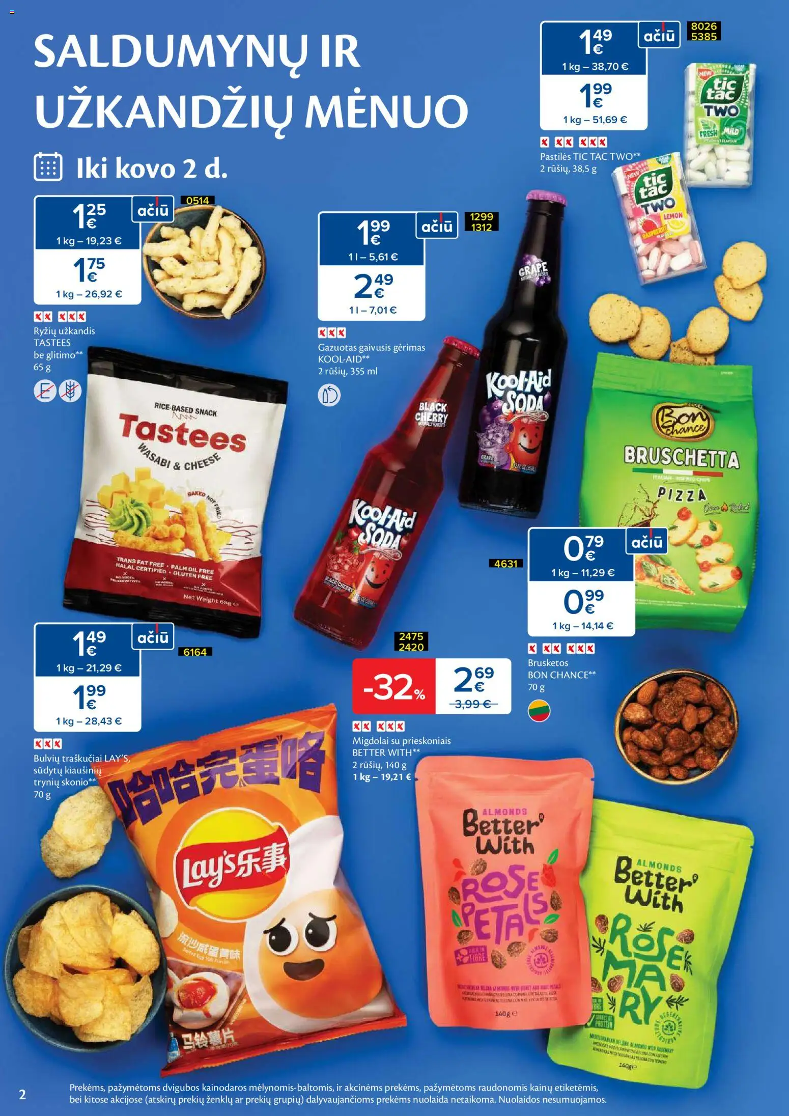 MAXIMA akcijos nuo 24.02.2026 | Puslapis: 2 | Prekių: Gaivusis gėrimas, Traškučiai