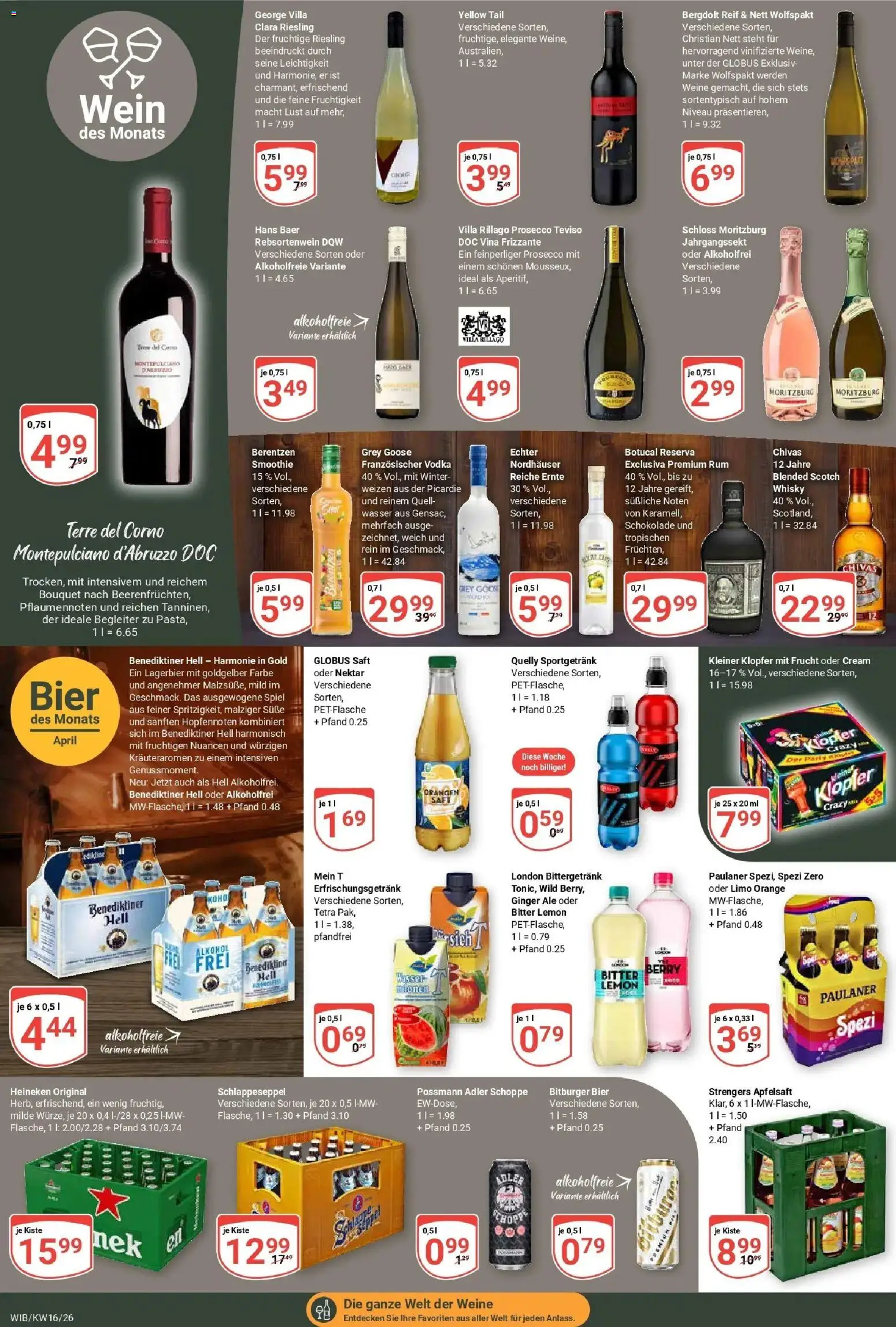 Globus Prospekt Wiesbaden-Nordenstadt	 – gültig ab 12.04.2026 | Seite: 17 | Produkte: Bier, Apfelsaft, Vodka, Berentzen