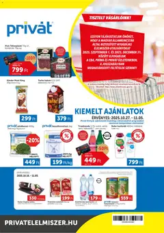 PRIVÁT Akciós újság - amely érvényes a következő dátumtól: 27.10.2025