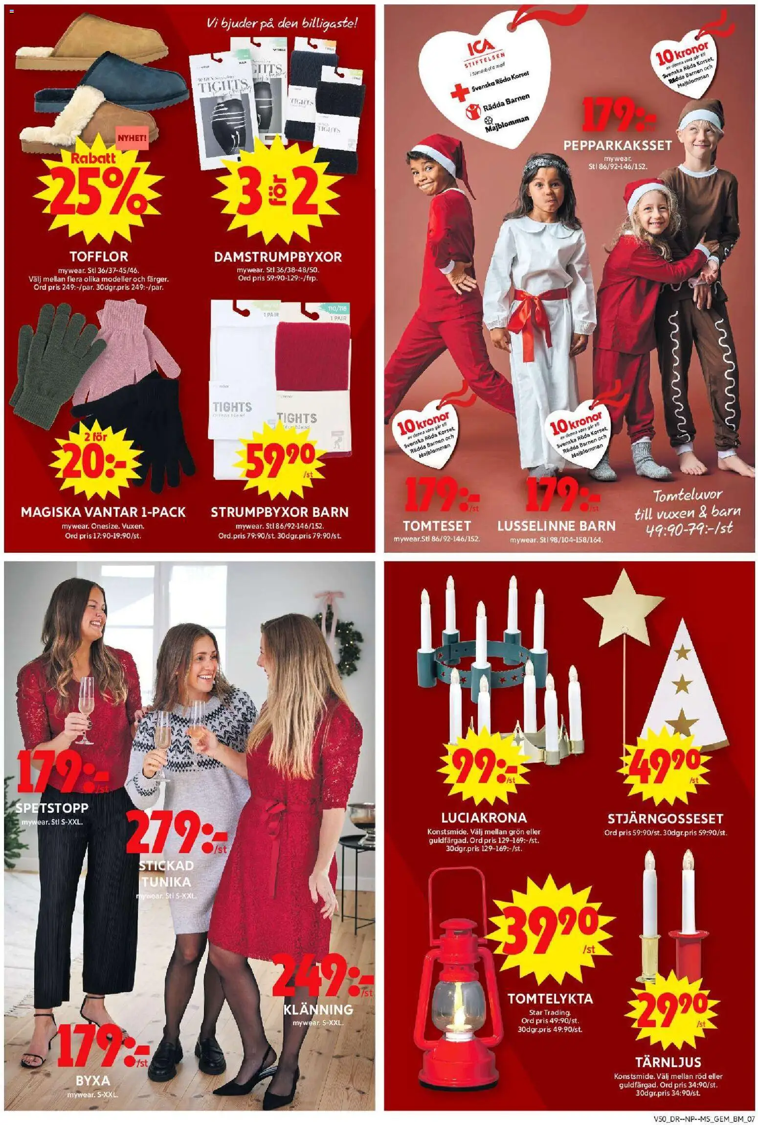 ICA Maxi reklamblad aktuell från 08.12.2025 | Sida: 15 | Produkter: Gem, Vantar, Tofflor, Tights