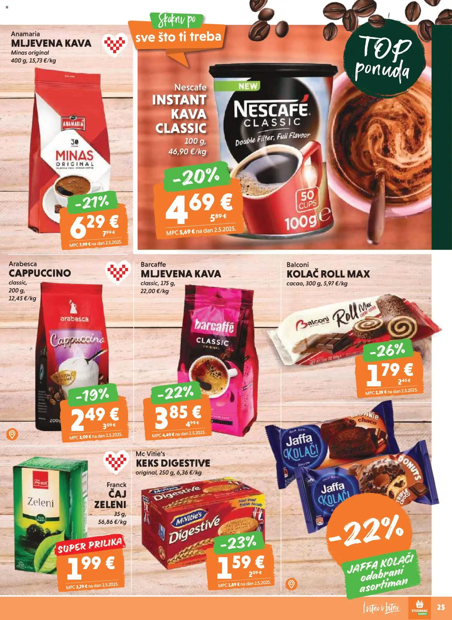 Studenac katalog | vrijedi od 19.11.2025 | Stranica: 23 | Proizvodi: Nescafe, Kava, Barcaffe, Cappuccino