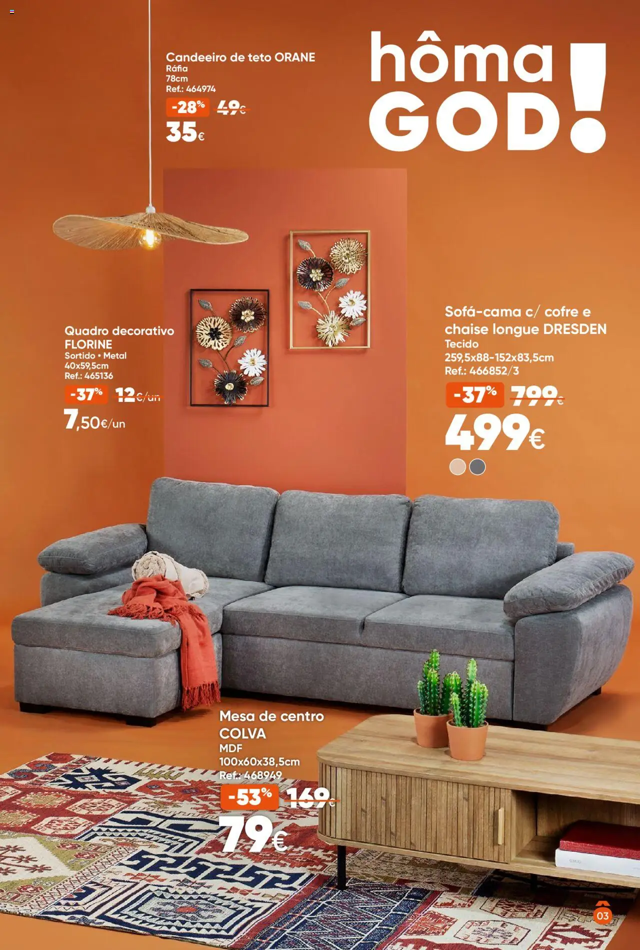 Hôma Catálogo │ válido de 22.08.2025 | Página: 3 | Produtos: Candeeiro, Quadro, Mesa