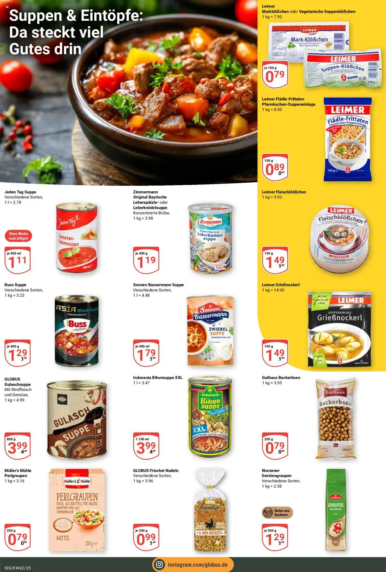 Globus Prospekt 	 – gültig ab 13.10.2025 | Seite: 13 | Produkte: Mühle, Tomaten, Nudeln, Rindfleisch
