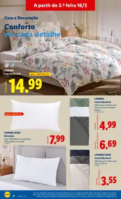 Pré-visualização Lidl Novidades válido de 16.02.2026 | Página: 6 | Produtos: Colchões, Lençol, Almofada