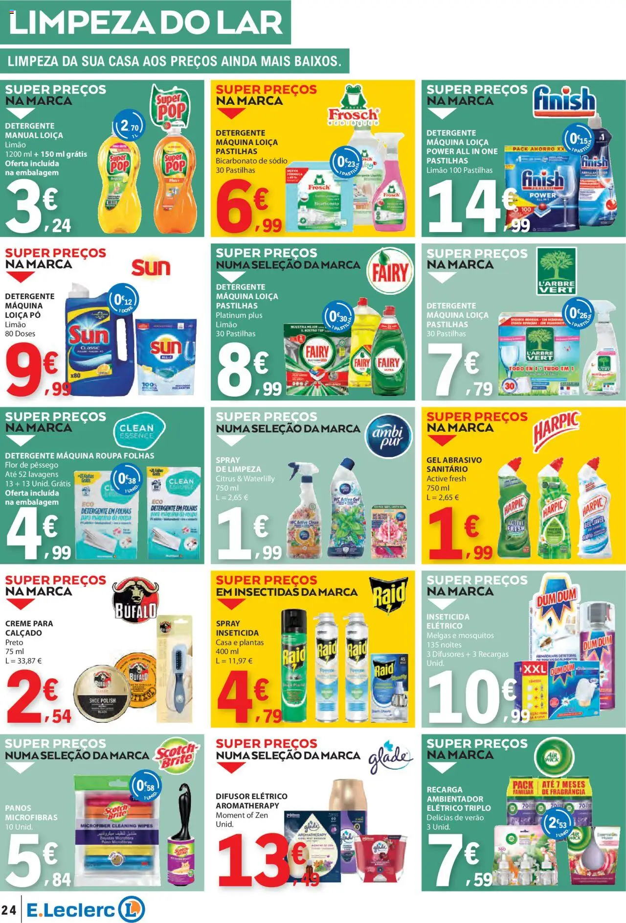 E.Leclerc folheto │ válido de 18.09.2025 | Página: 24 | Produtos: Bicarbonato de sódio, Inseticida, Creme, Difusor