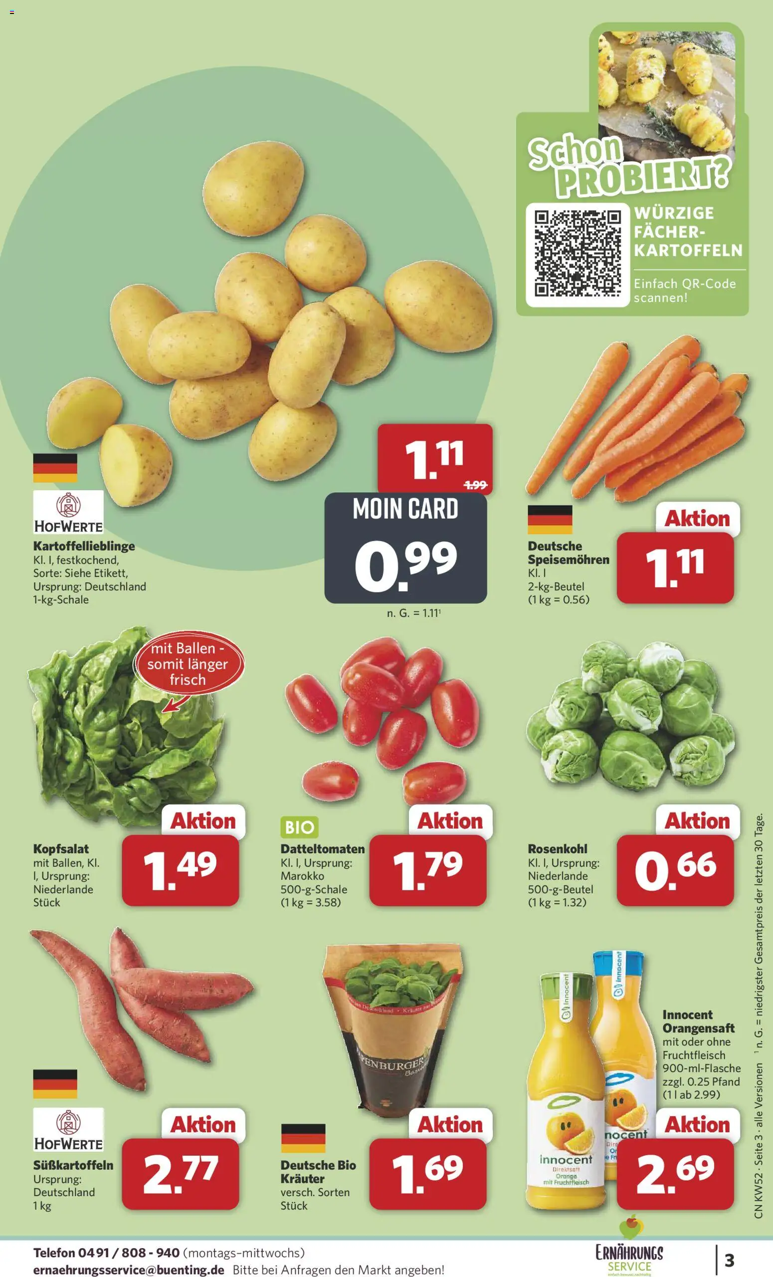 Combi Prospekt 	 – gültig ab 22.12.2025 | Seite: 3 | Produkte: Orangensaft, Kartoffeln, Telefon