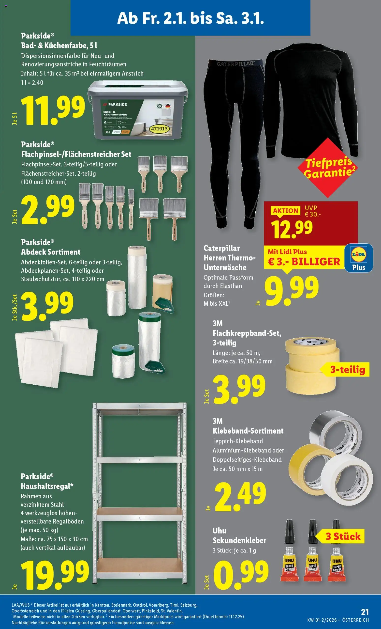 Lidl Oberpullendorf, Güssing, Oberwart gültig ab 02.01.2026 | Seite: 23 | Produkte: Unterwäsche, Bad