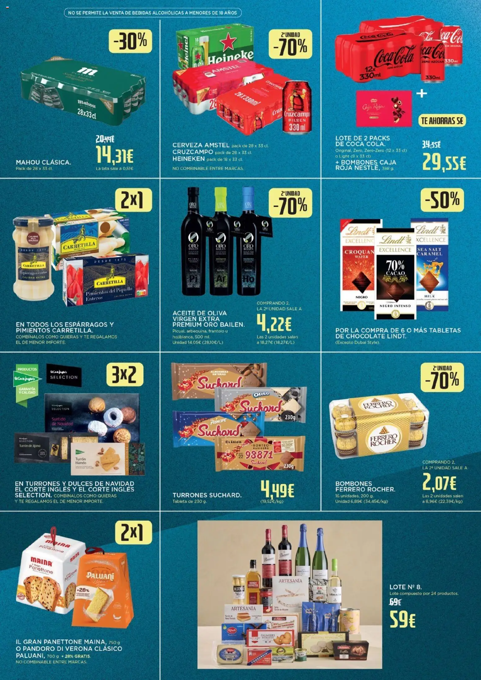 Hipercor - Black Friday │ válido desde el 24.11.2025 | Página: 3 | Productos: Tableta, Φρυγανιές σικάλεως, Σπανάκι, Caja