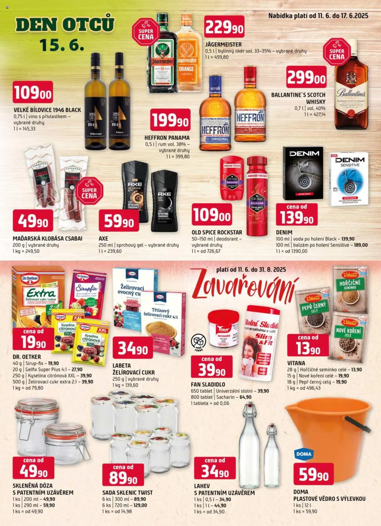 Terno leták od 11.06.2025 | Strana: 16 | Produkty: Voda, Whisky, Skleněná dóza, Cukr
