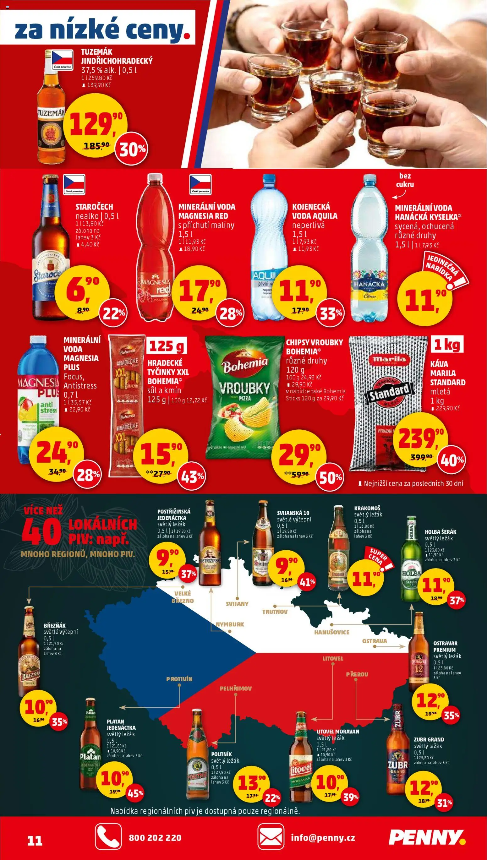 Penny Market leták - Čtvrtečník od 22.01.2026 | Strana: 11 | Produkty: Zubr, Březňák, Aquila, Magnesia Red