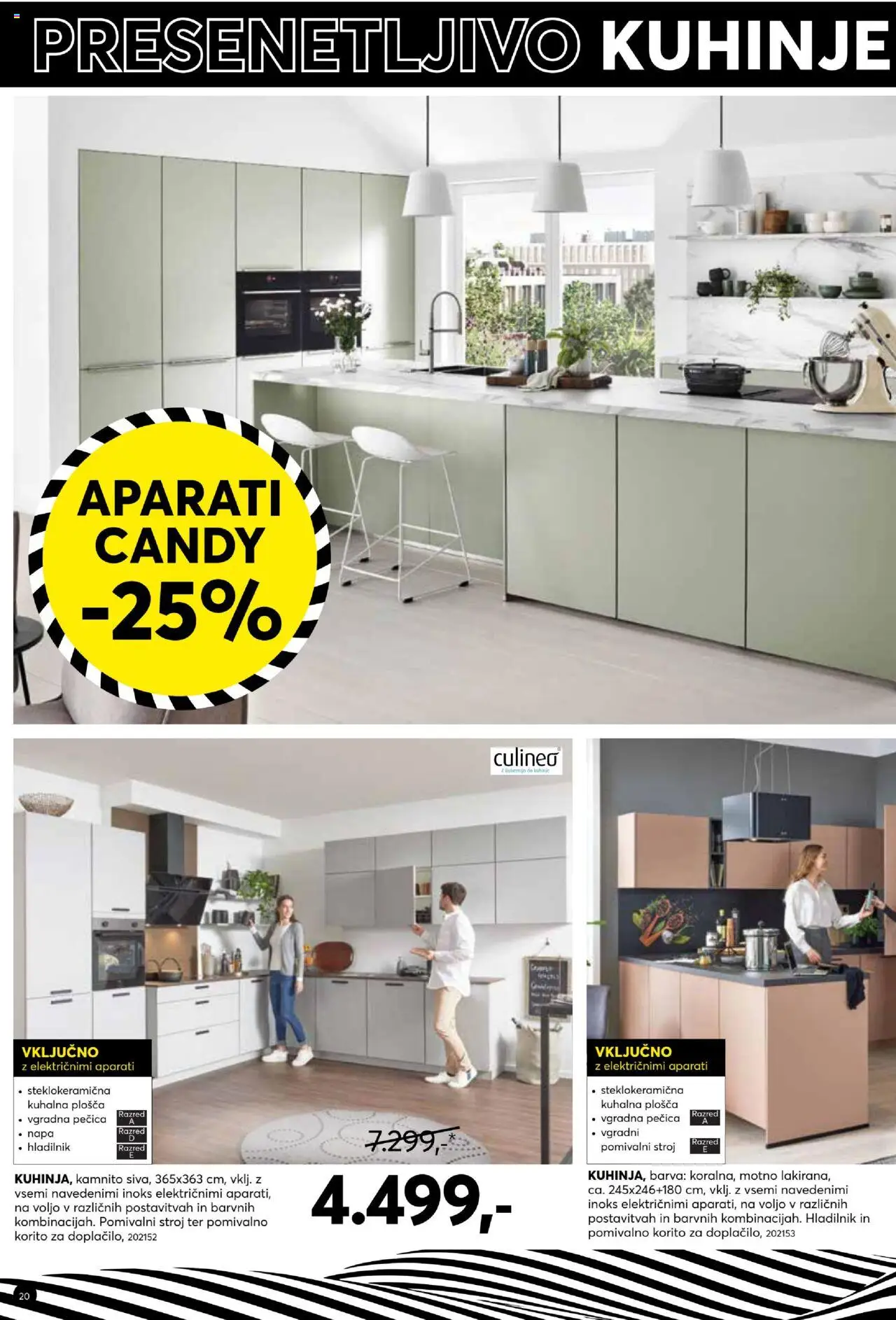 Novi Dipo katalog ponudbe – veljaven od 17.09.2025 | Stran: 20 | Izdelki: Hladilnik, Pecica, Pomivalni stroj, Vgradna pečica