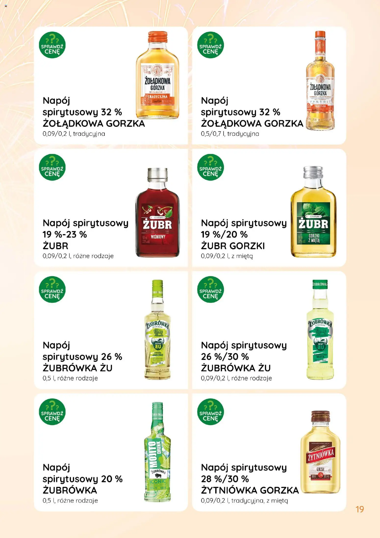 Eurocash Gazetka - Katalog Alkoholowy od 01.01.2026 | Strona: 19 | Produkty: Mięta, Żubrówka