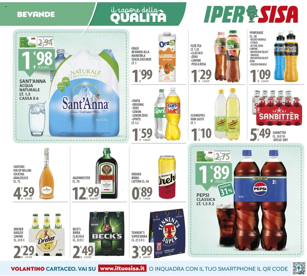 Volantino SISA del 12.09.2025 | Pagina: 13 | Prodotti: Tennent's, Acqua, Pesca, Acqua minerale