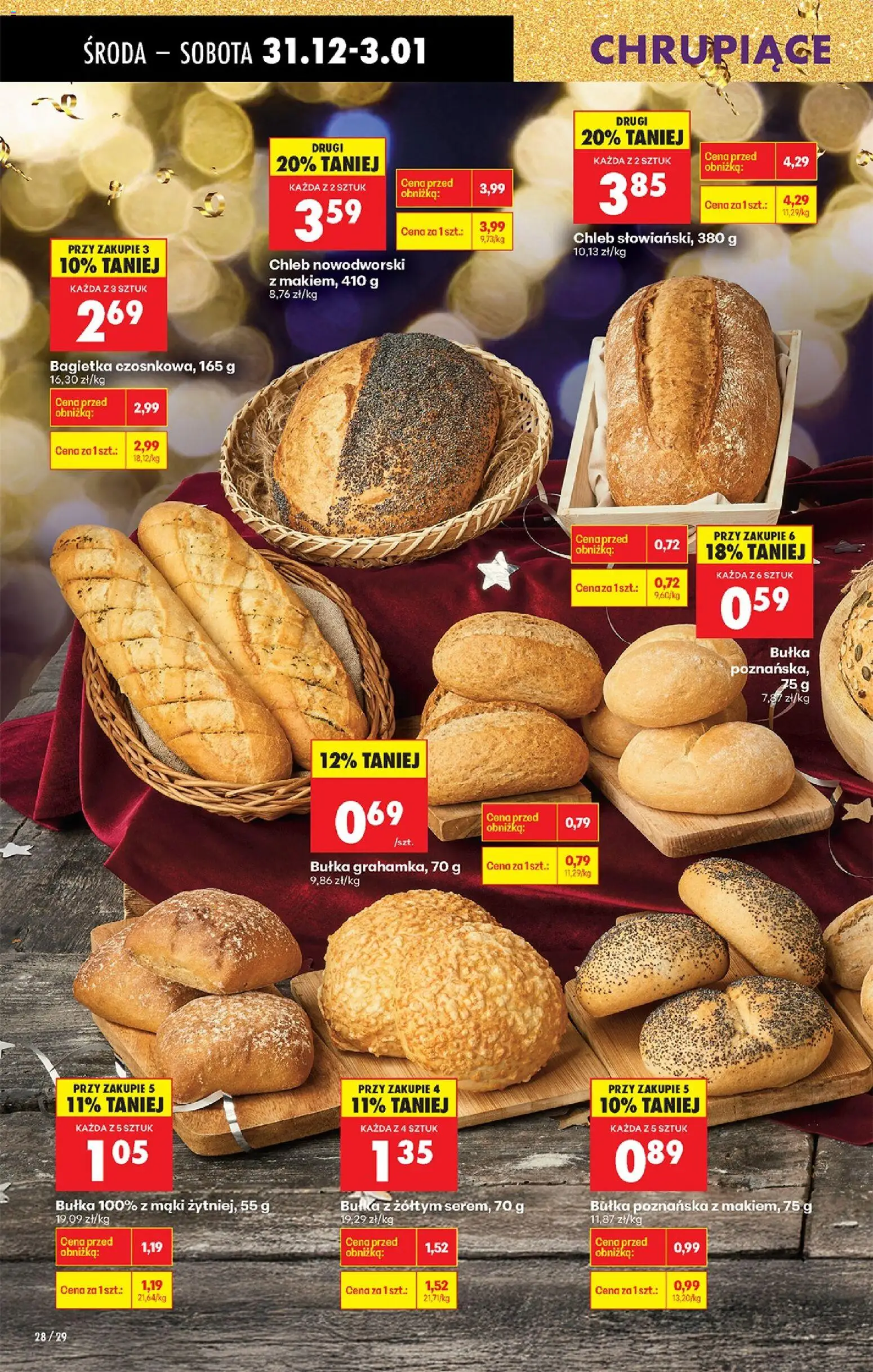 Biedronka gazetka - Oferta w tym tygodniu od 31.12.2025 | Strona: 38 | Produkty: Bułka, Bagietka, Chleb, Bułka poznańska