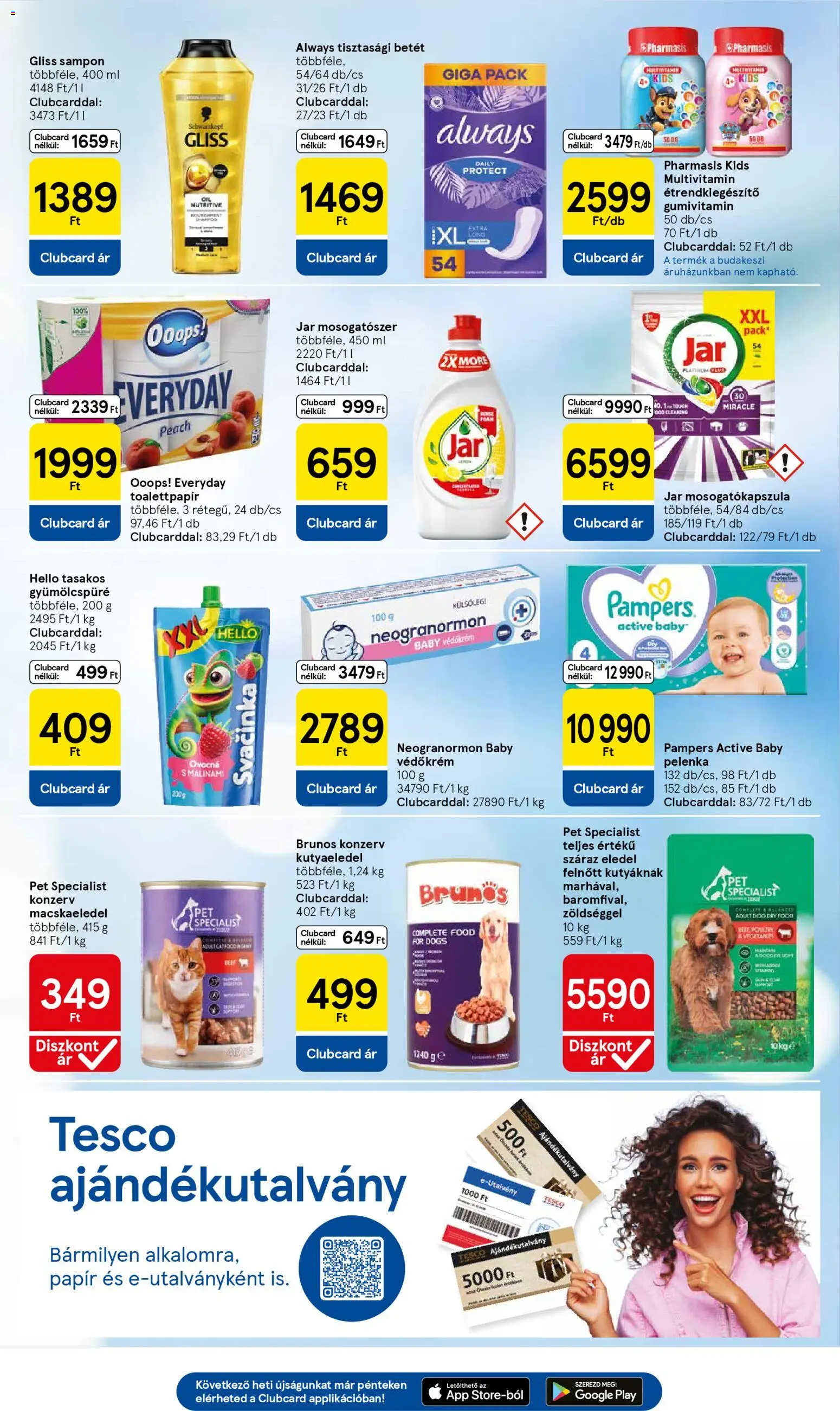 Tesco akciós ujság - amely érvényes a következő dátumtól: 26.03.2026 | Oldal: 7 | Termékek: Pampers, Jar mosogatószer, Sampon, Multivitamin