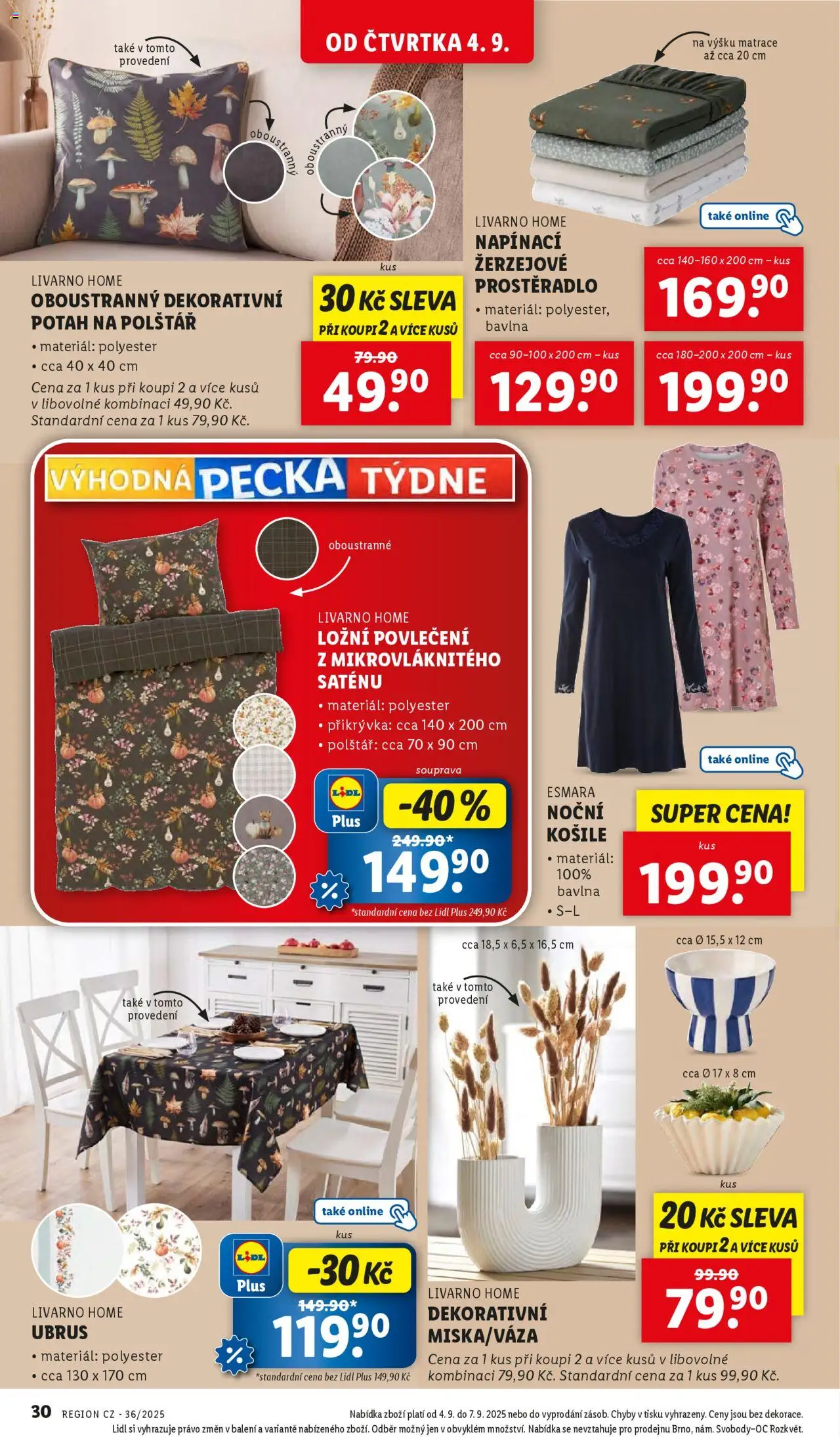 Lidl leták od 04.09.2025 | Strana: 38 | Produkty: Košile, Ložní povlečení, Polštář, Přikrývka