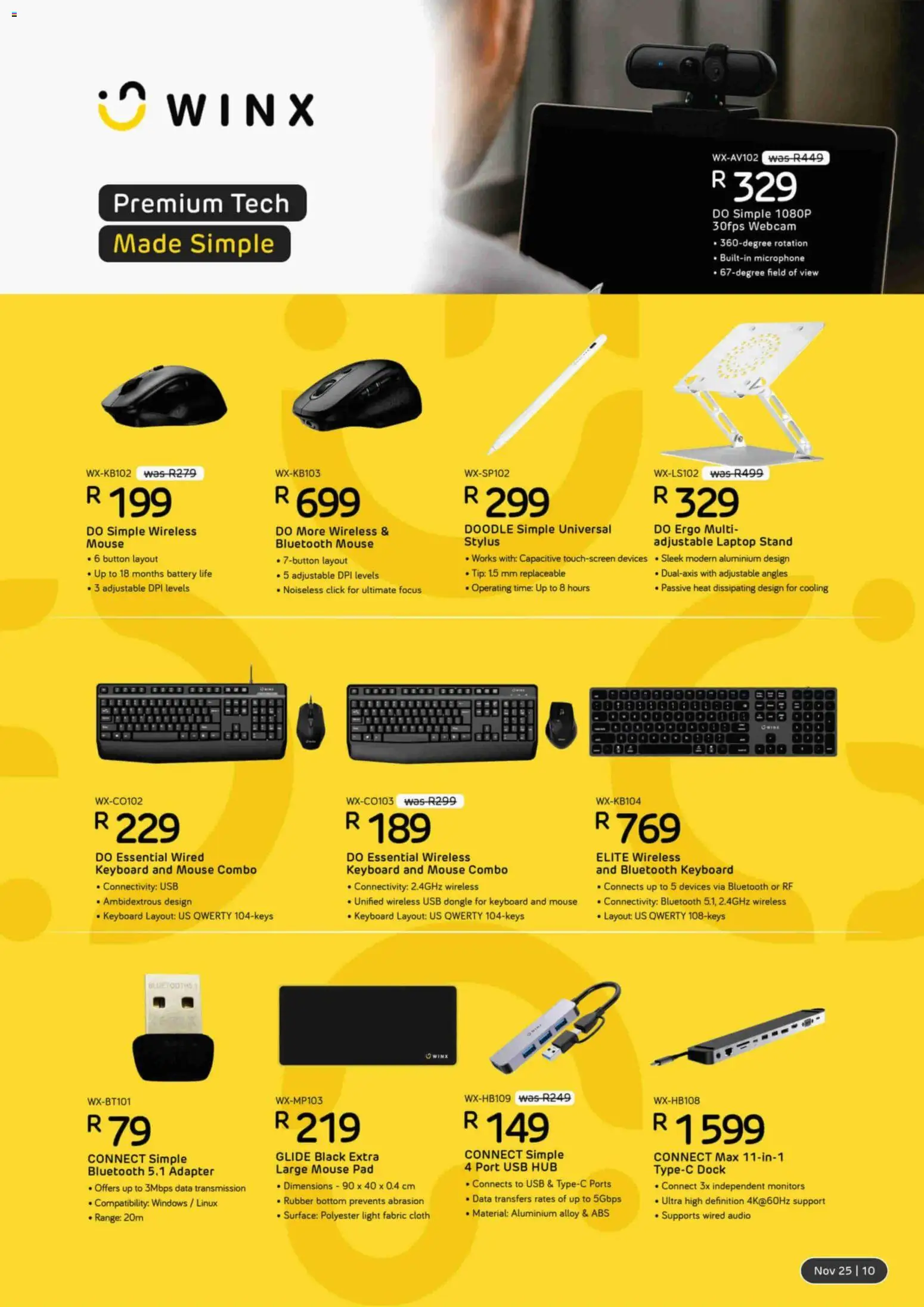 New Computer Mania catalogue – valid from 01.11.2025 | Page: 11 | Products: Data, Microphone, USB, Light