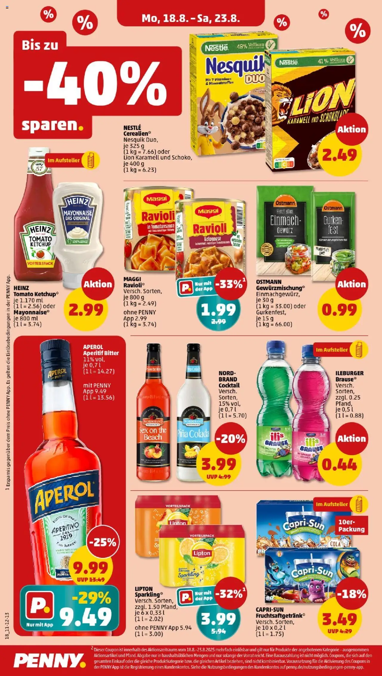 Penny - Thüringen - gültig ab dem 18.08.2025 | Seite: 18 | Produkte: Schokolade, Mayonnaise, Zitrone, Ketchup