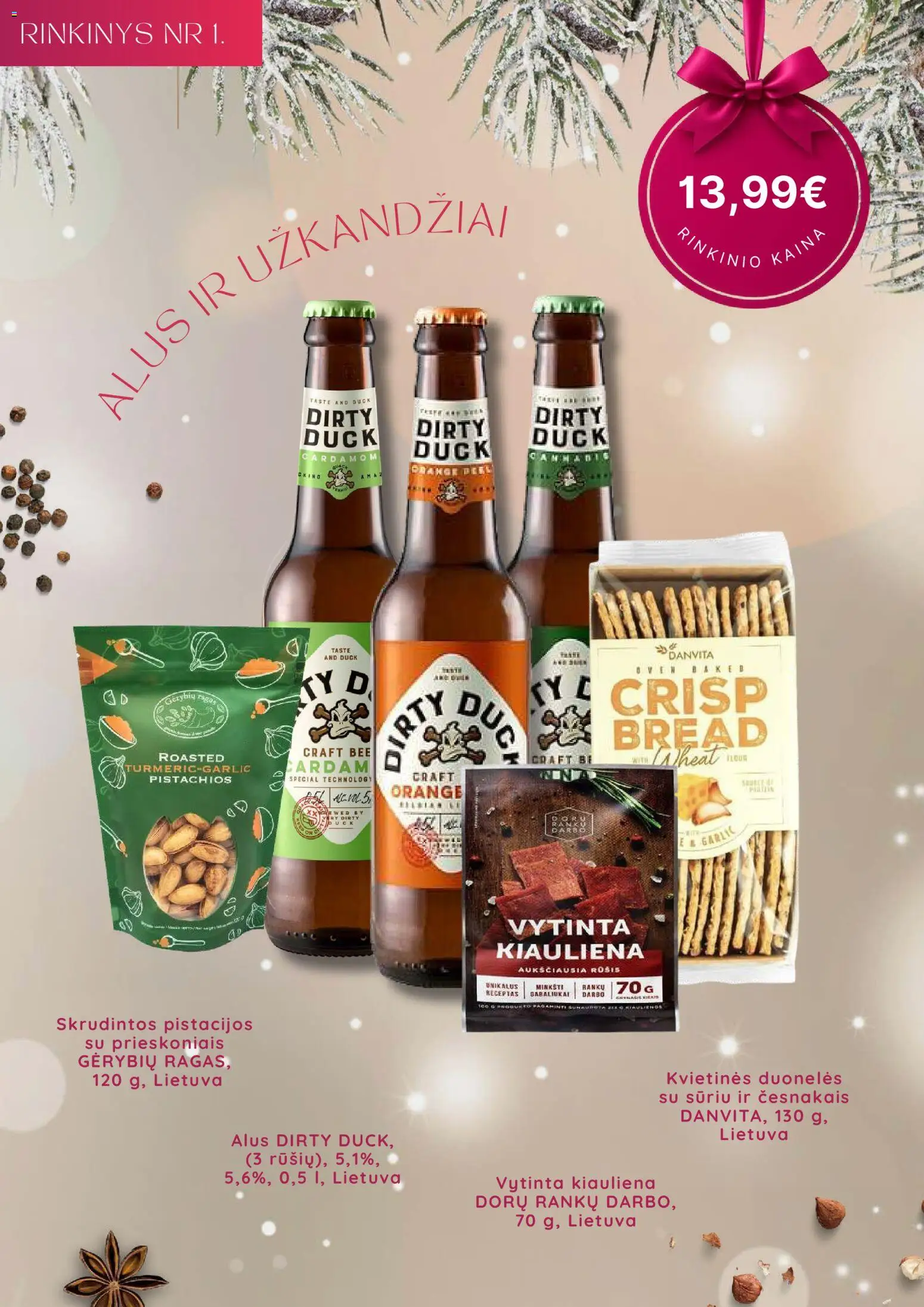 VYNOTEKA akcijos nuo 03.11.2025 | Puslapis: 2 | Prekių: Alus, Kiauliena, Pistacijos