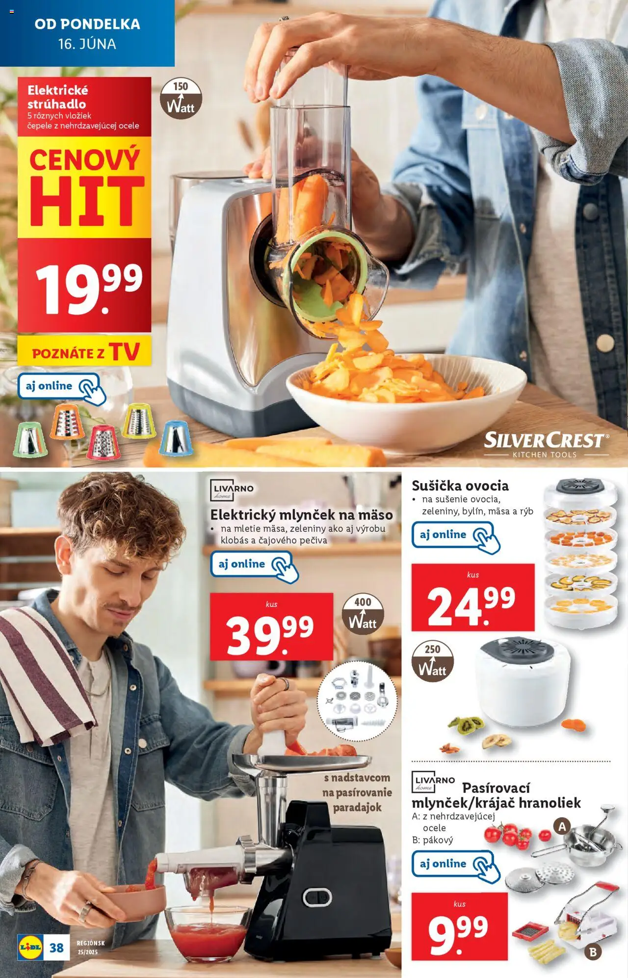 Lidl leták │ platný od 16.06.2025 | Strana: 50 | Produkty: Tv, Sušička, Sušička ovocia