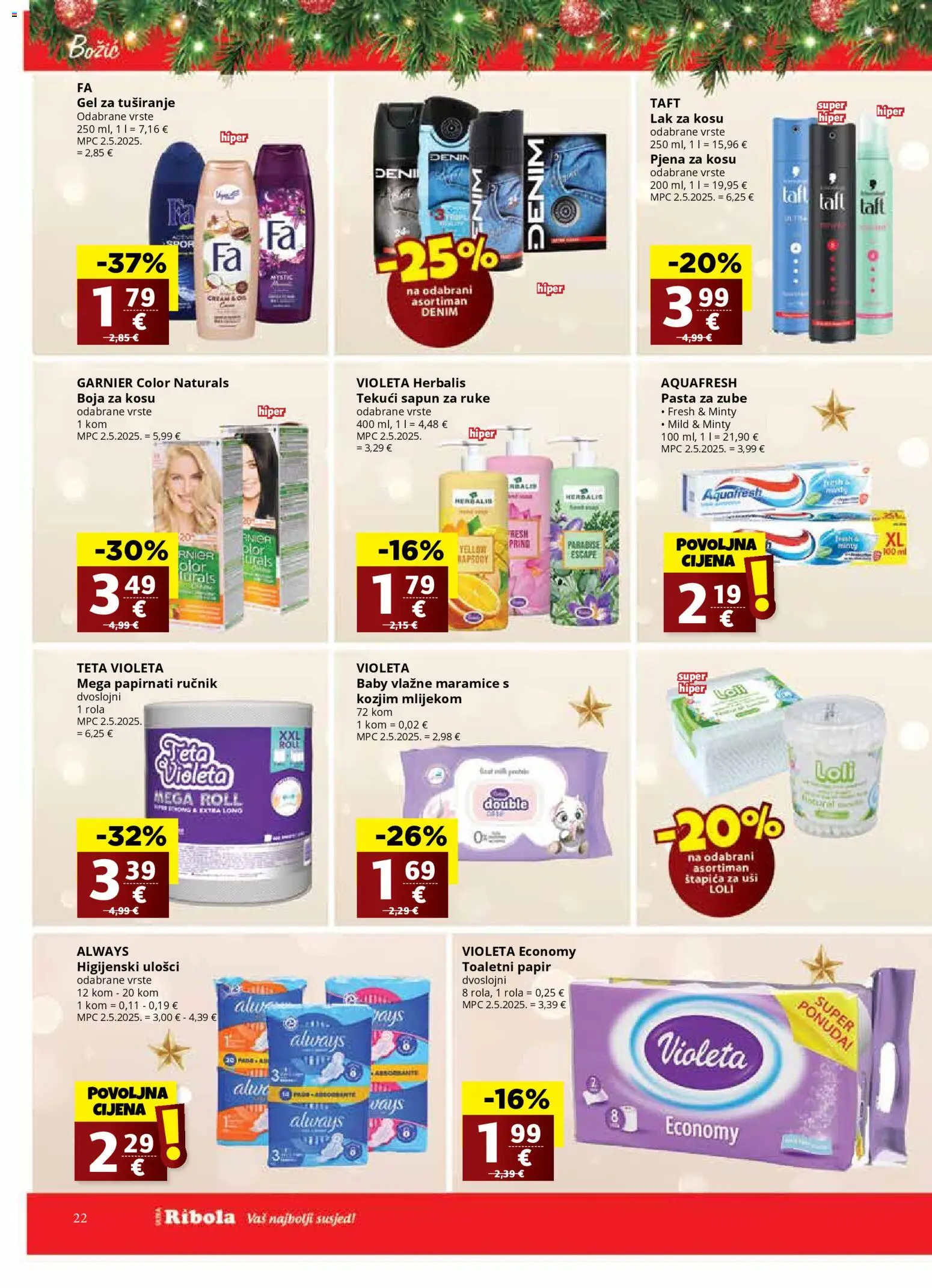 Ribola katalog | vrijedi od 17.12.2025 | Stranica: 22 | Proizvodi: Role, Boja za kosu, Pasta za zube, Ručnik